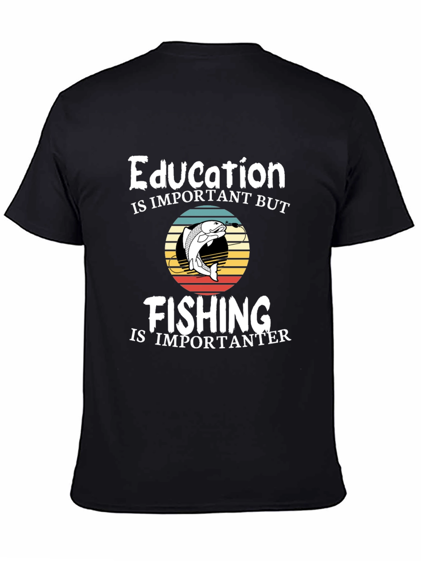 Black Fishing is Importanter T-Shirt view 4
