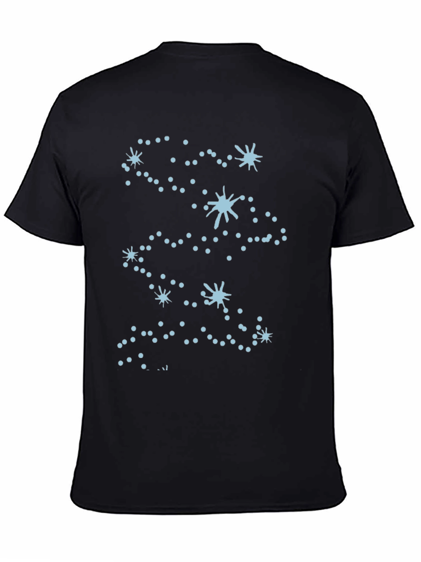 Black Constellation Graphic Tee - Black Cotton Blend view 4