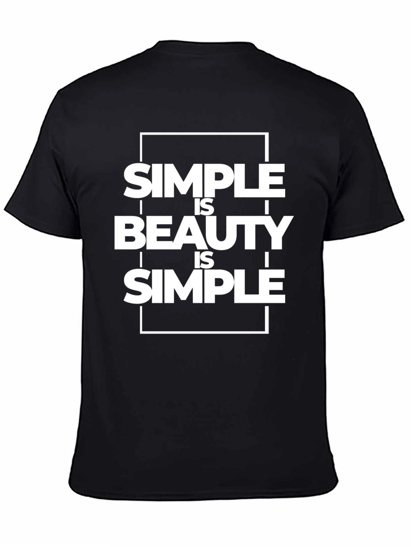 Black Simple is Beauty is Simple Graphic Tee view 4
