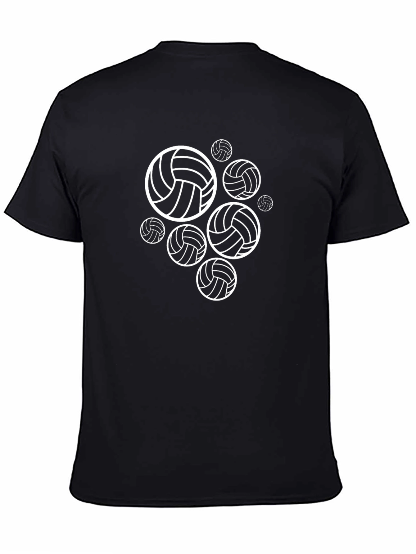 Black Volleyball Graphic Tee - Black view 4