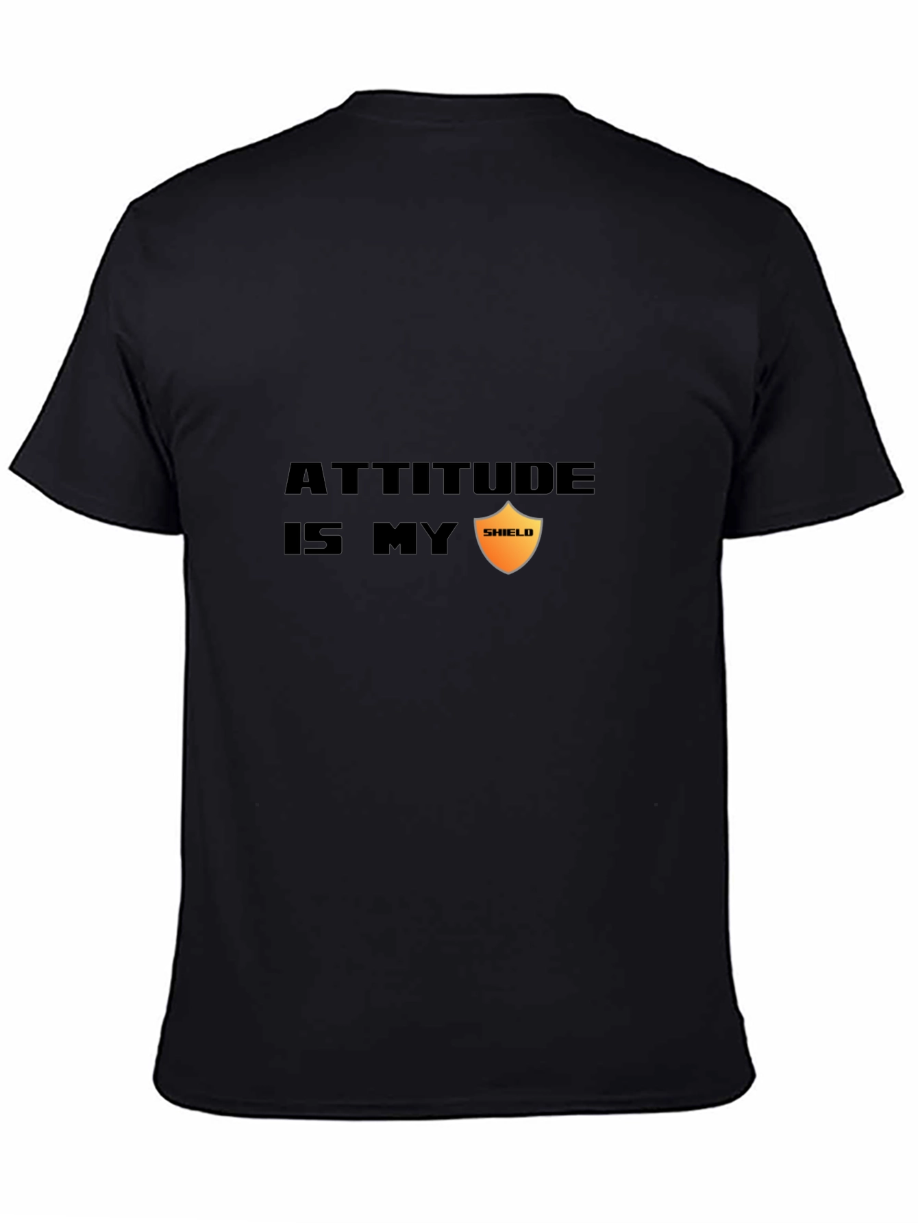 Black Attitude is My Shield Graphic Tee - Black view 4