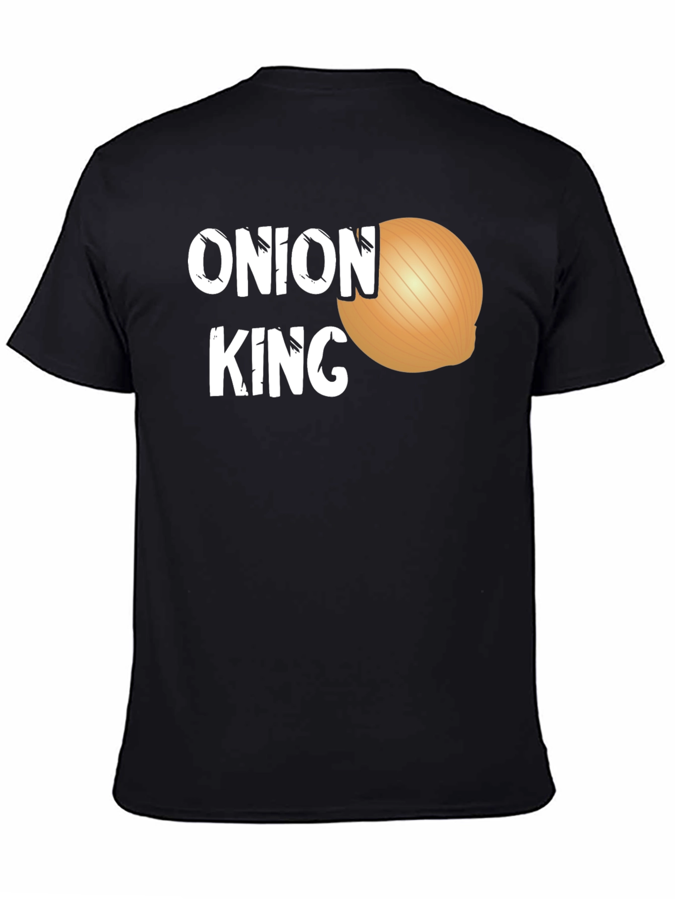 Black Onion King Funny Graphic Tee - Black T-Shirt view 4