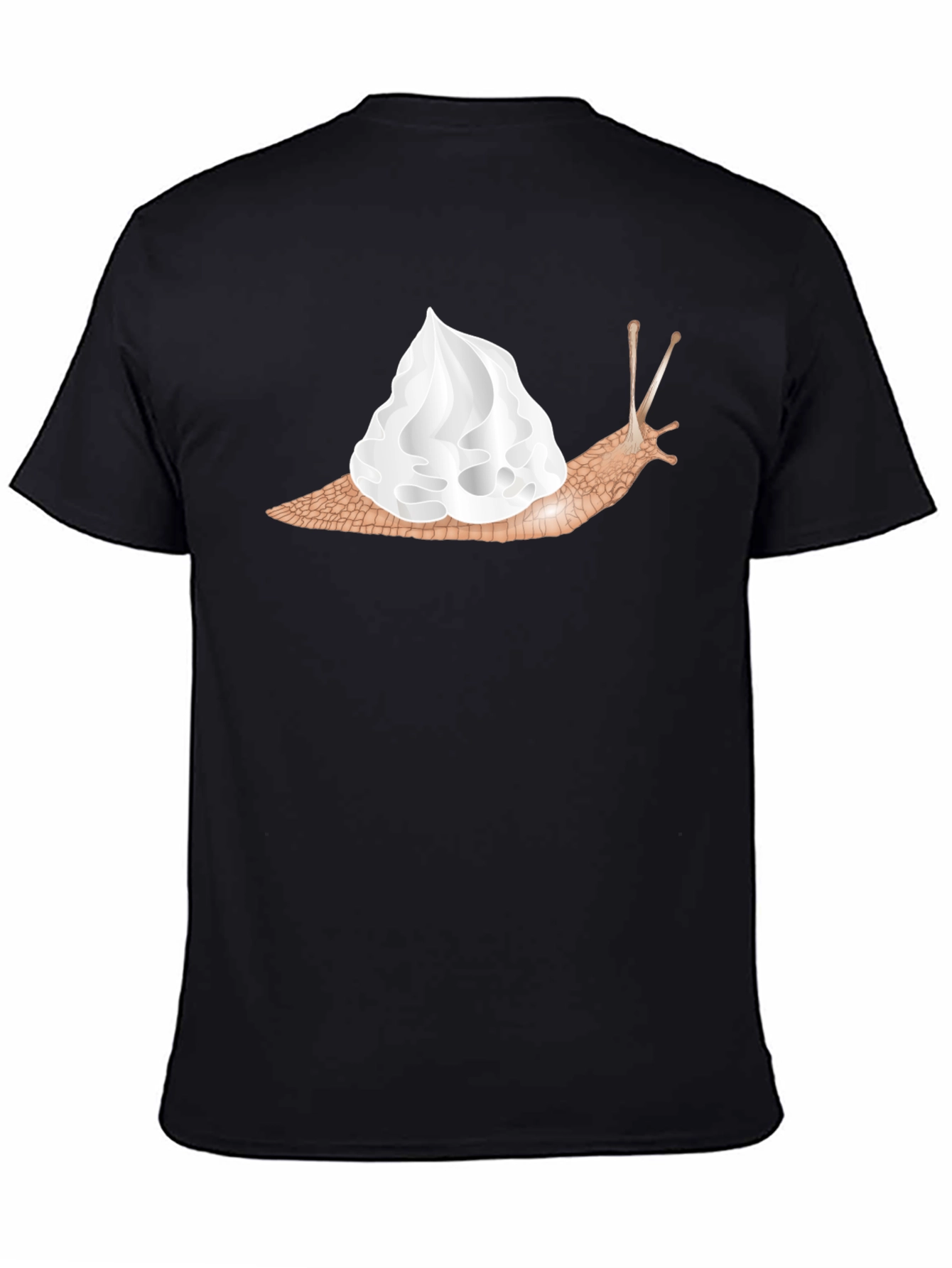 Black Snail Whipped Cream Graphic Tee - Unique Fashion view 4