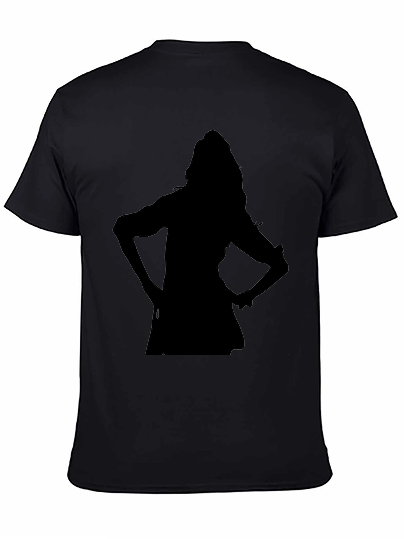 Black Silhouette Graphic Black T-Shirt view 4