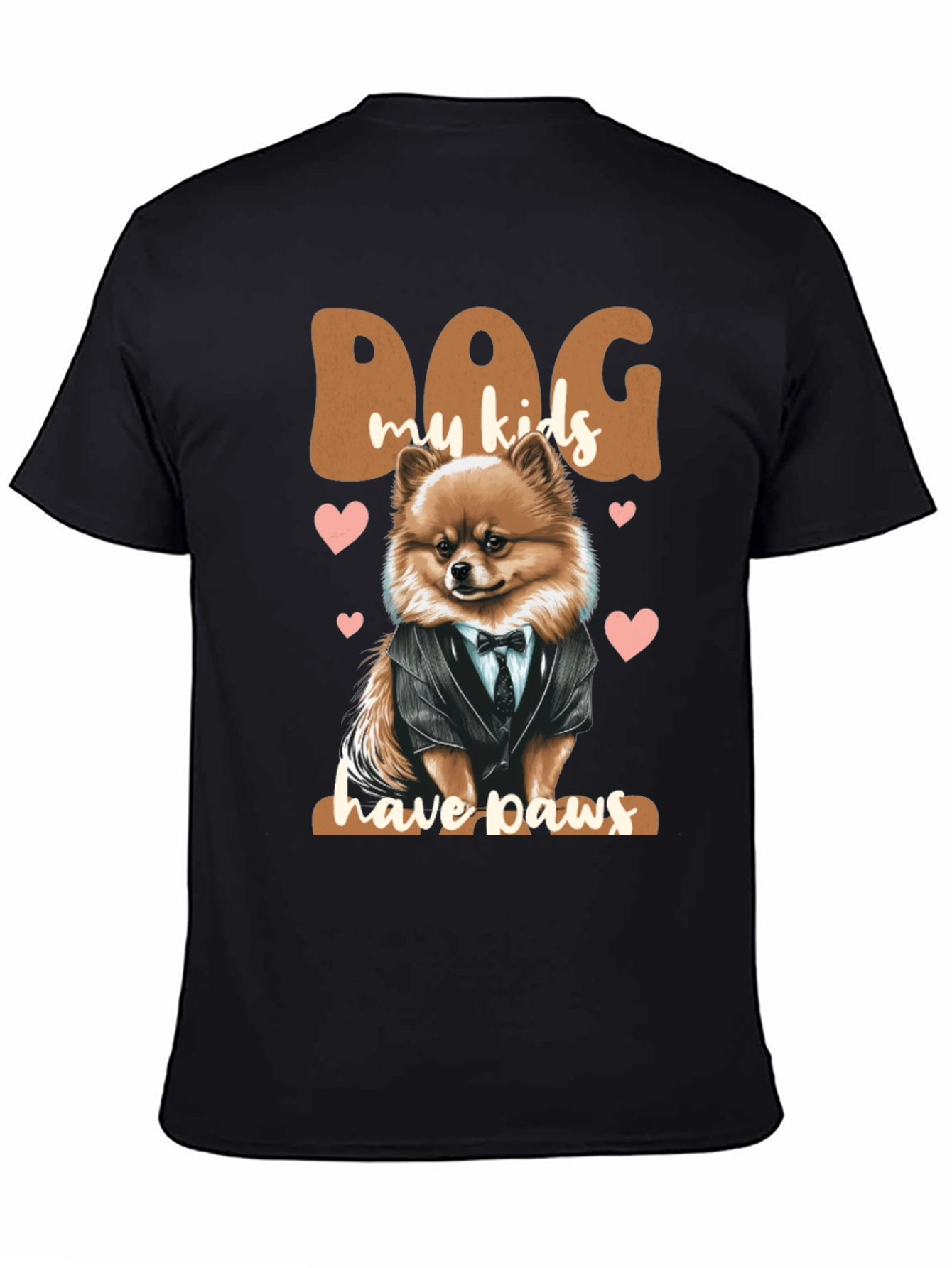 Black Dog My Kids Have Paws T-Shirt view 4