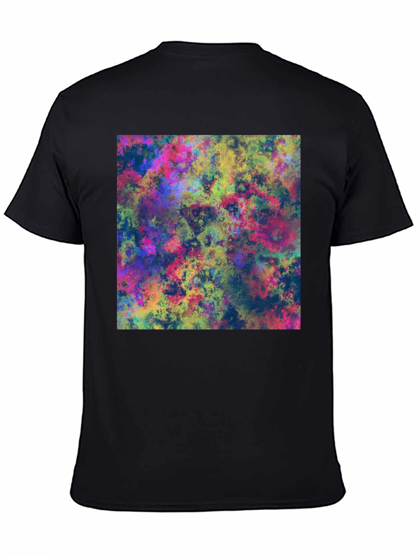 Black Abstract Art Print Black T-Shirt view 4