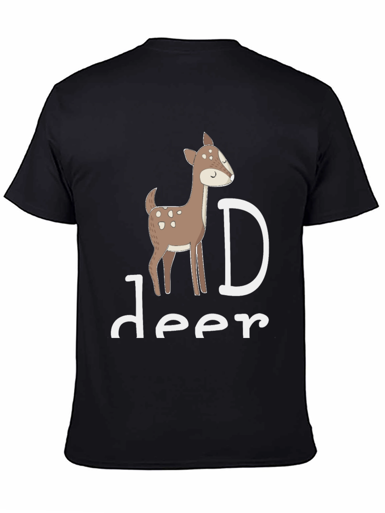 Black Deer Graphic Tee - Fun Animal Design view 4