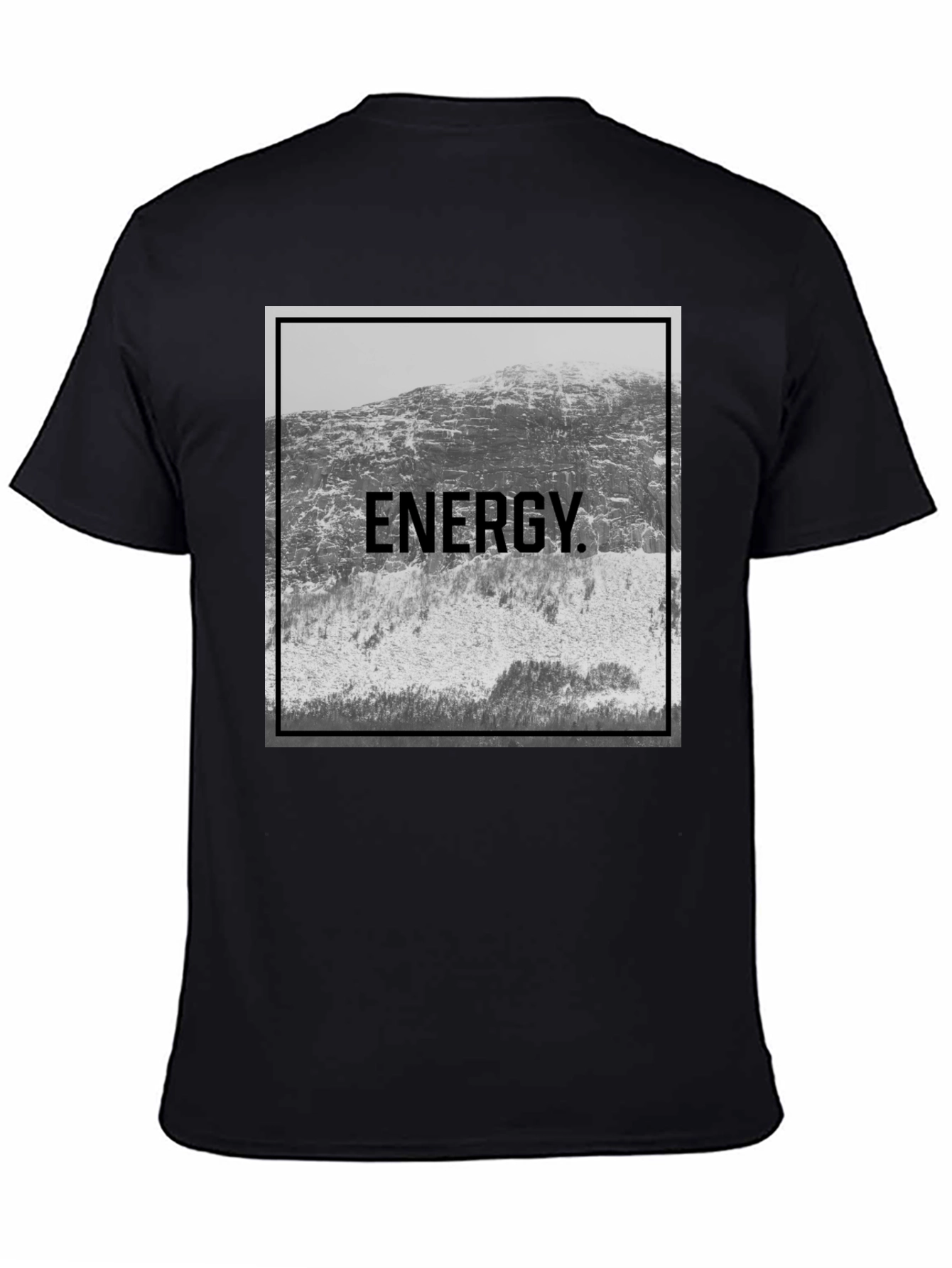 Black Energy Mountain Graphic Tee - Black view 4