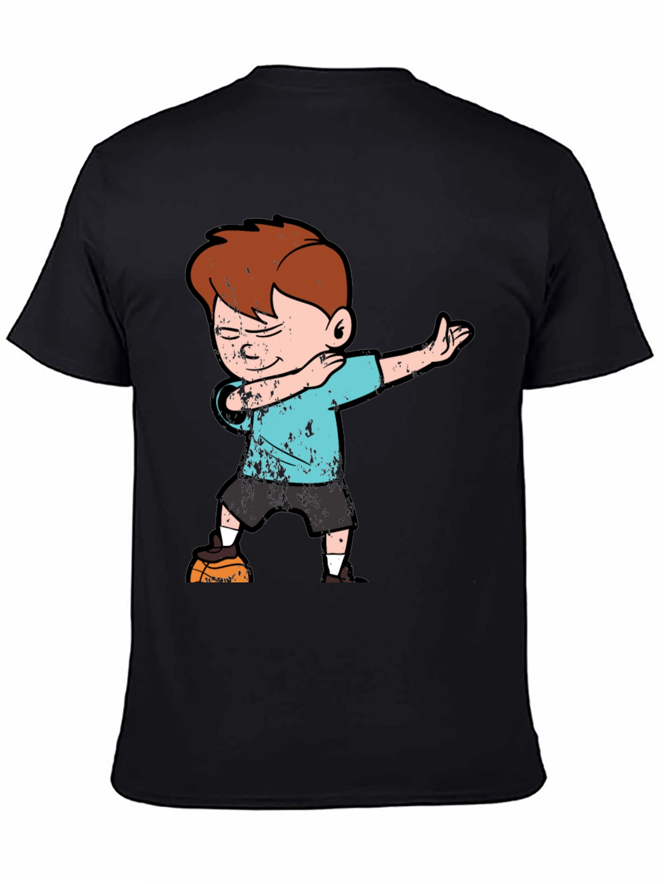 Black Boy Dabbing on Black T-Shirt view 4