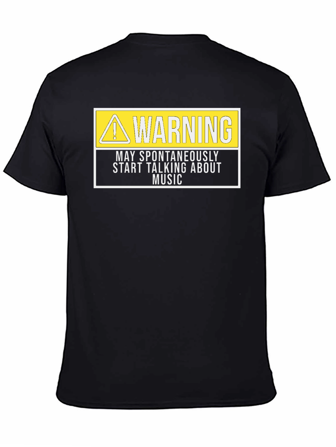 Black Warning May Spontaneously Talk Music T-Shirt view 4