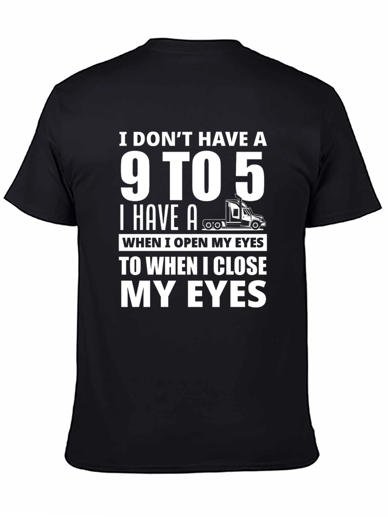 Black Trucker Life T-Shirt - 9 to 5 Alternative view 4