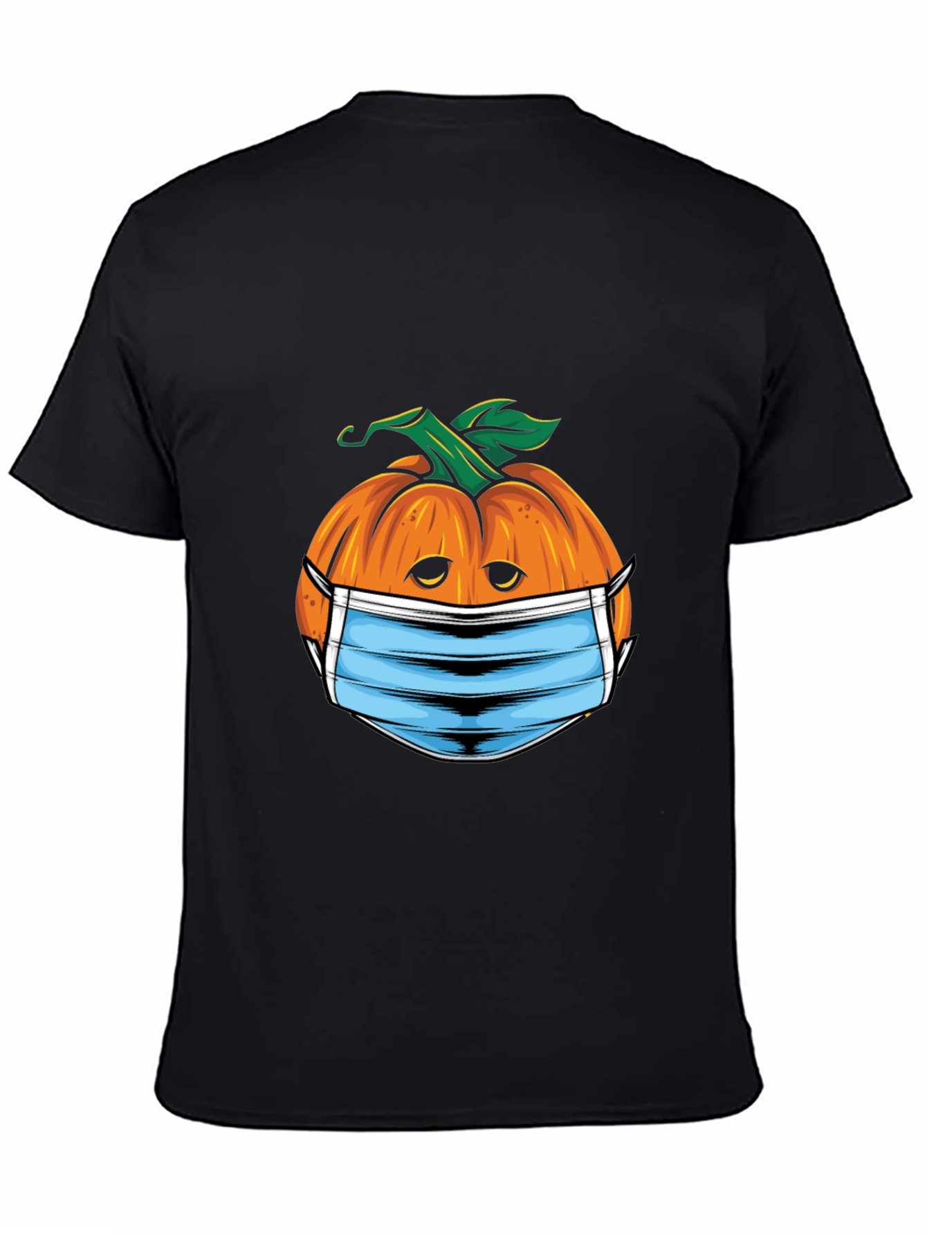 Black Masked Pumpkin Graphic Tee - Halloween Ready! view 4