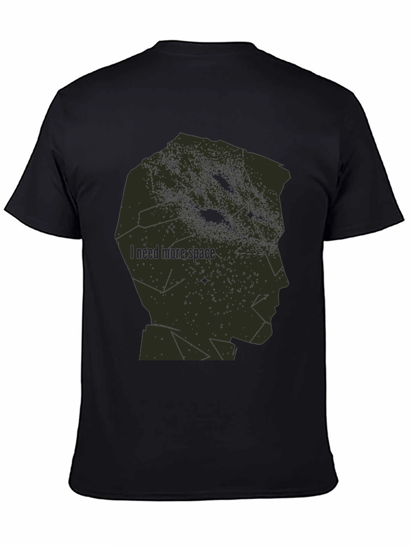 Black Cosmic Mind T-Shirt - Need More Space view 4
