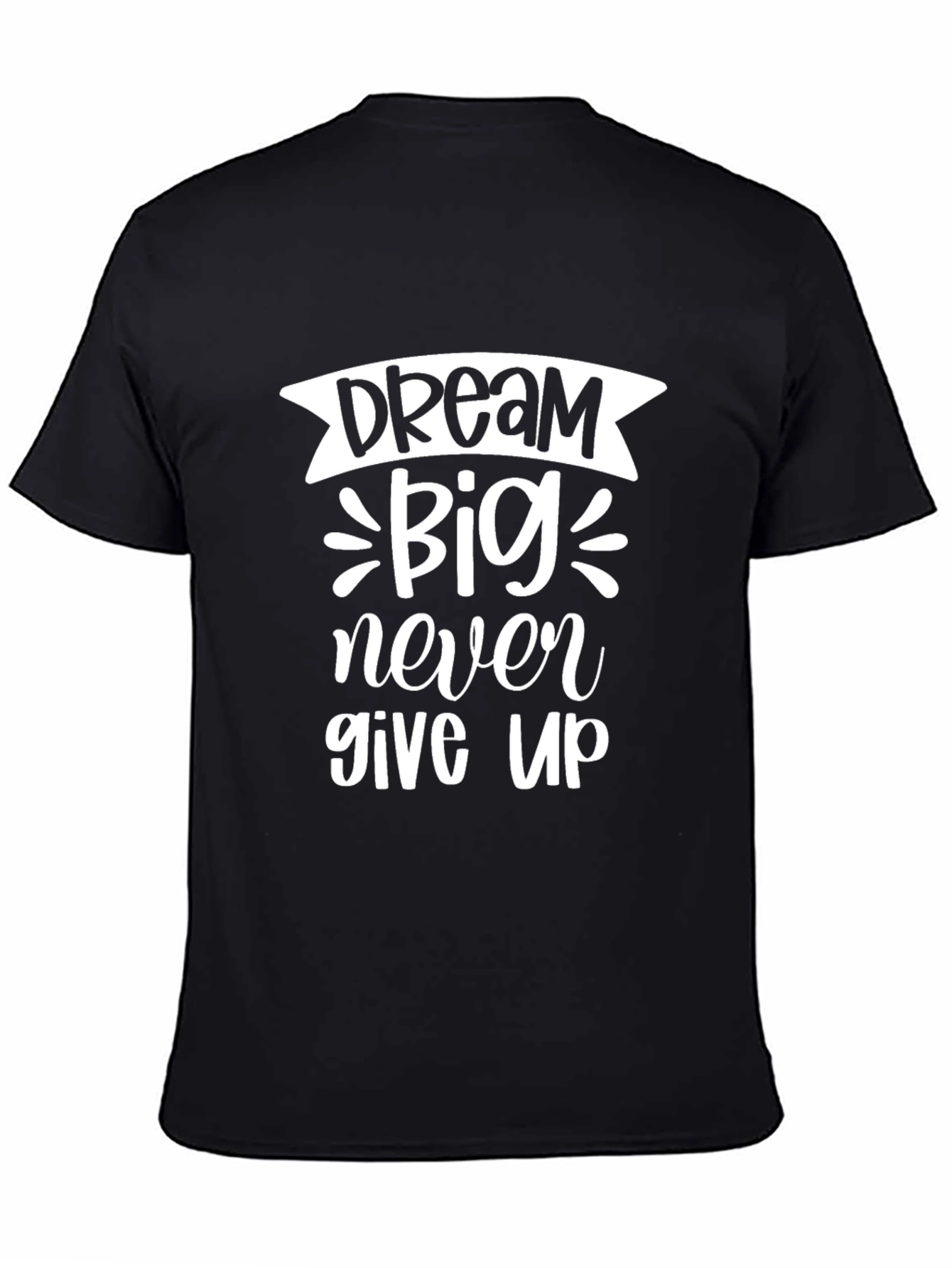 Black Dream Big Graphic Tee - Motivational T-Shirt view 4