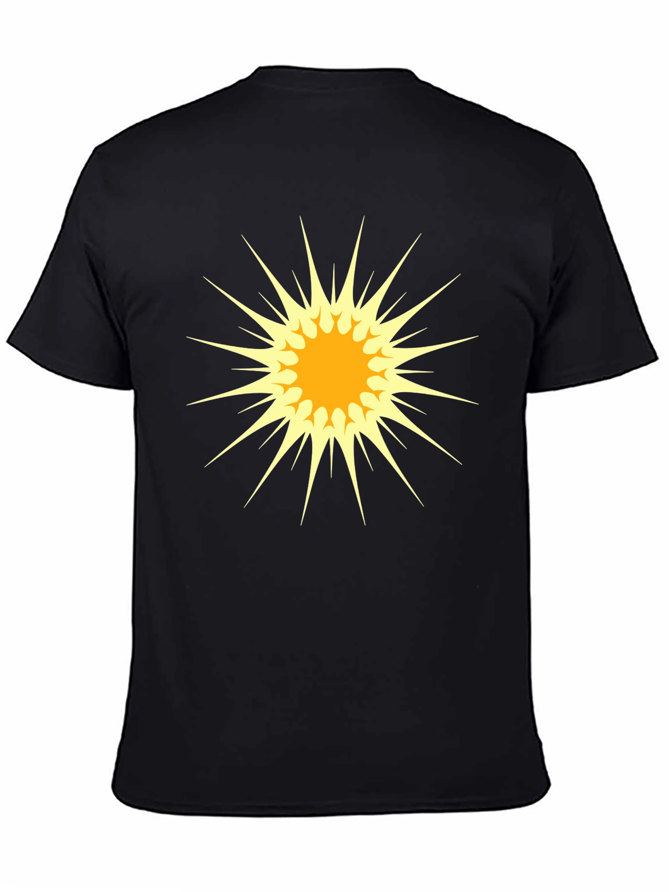 Black Exploding Star Graphic Tee - Cool Casual Comfort view 4