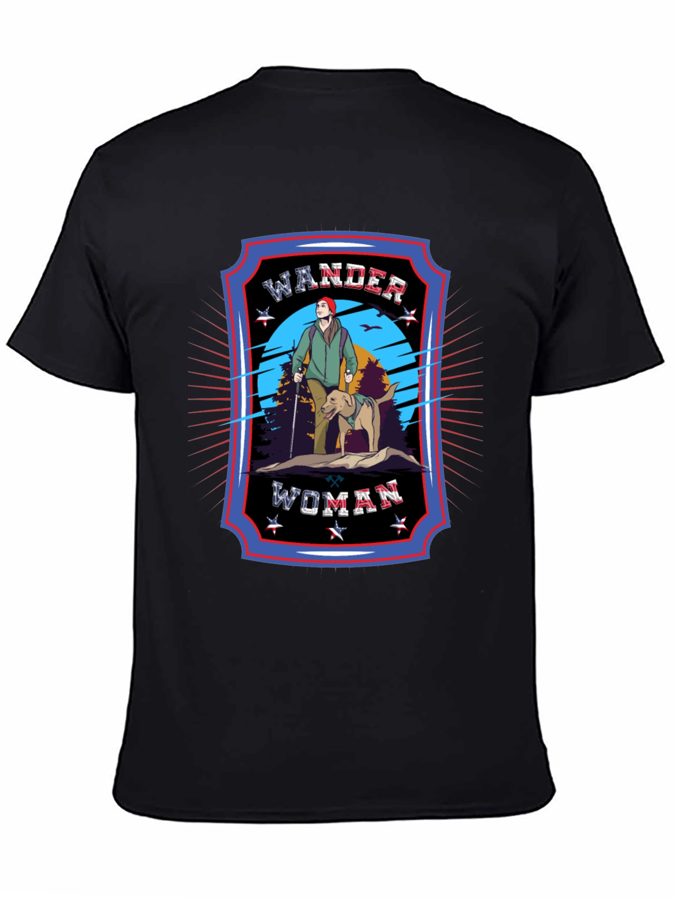 Black Wander Woman Graphic T-Shirt - Adventure Ready! view 4