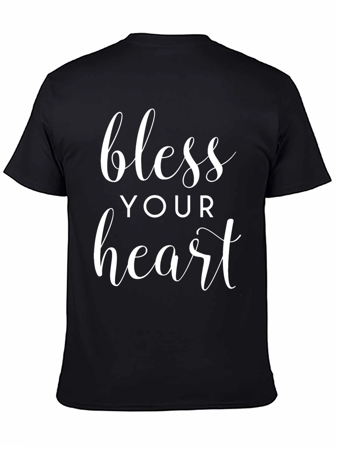 Black Bless Your Heart Graphic Tee - Soft Cotton Blend view 4