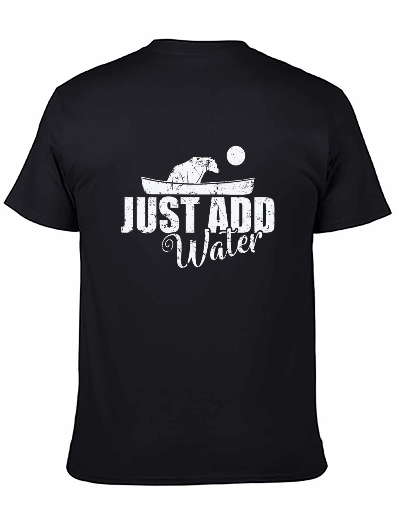 Black Just Add Water Bear Canoe Graphic Tee view 4