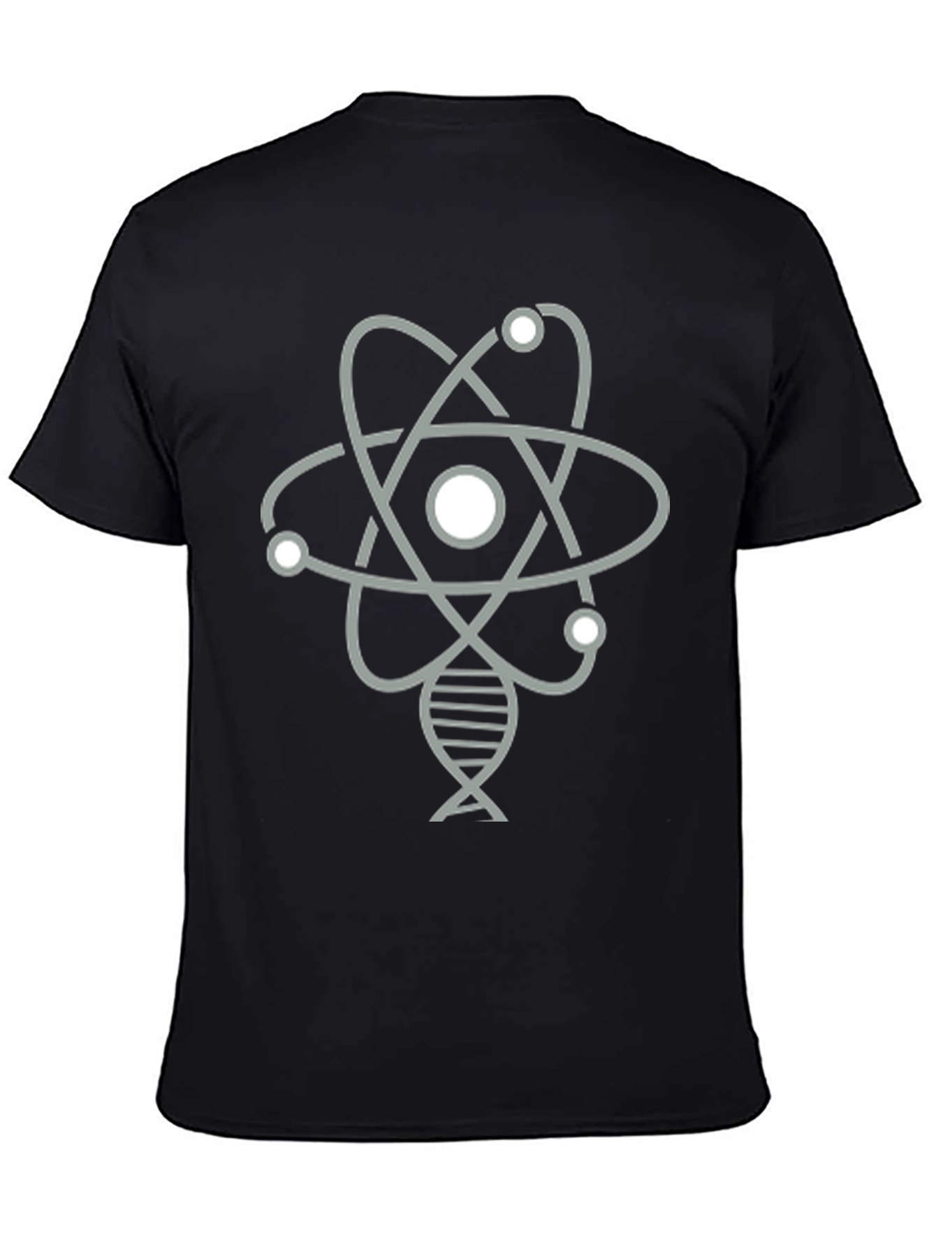 Black Science Atom & DNA Graphic T-Shirt - Black view 4