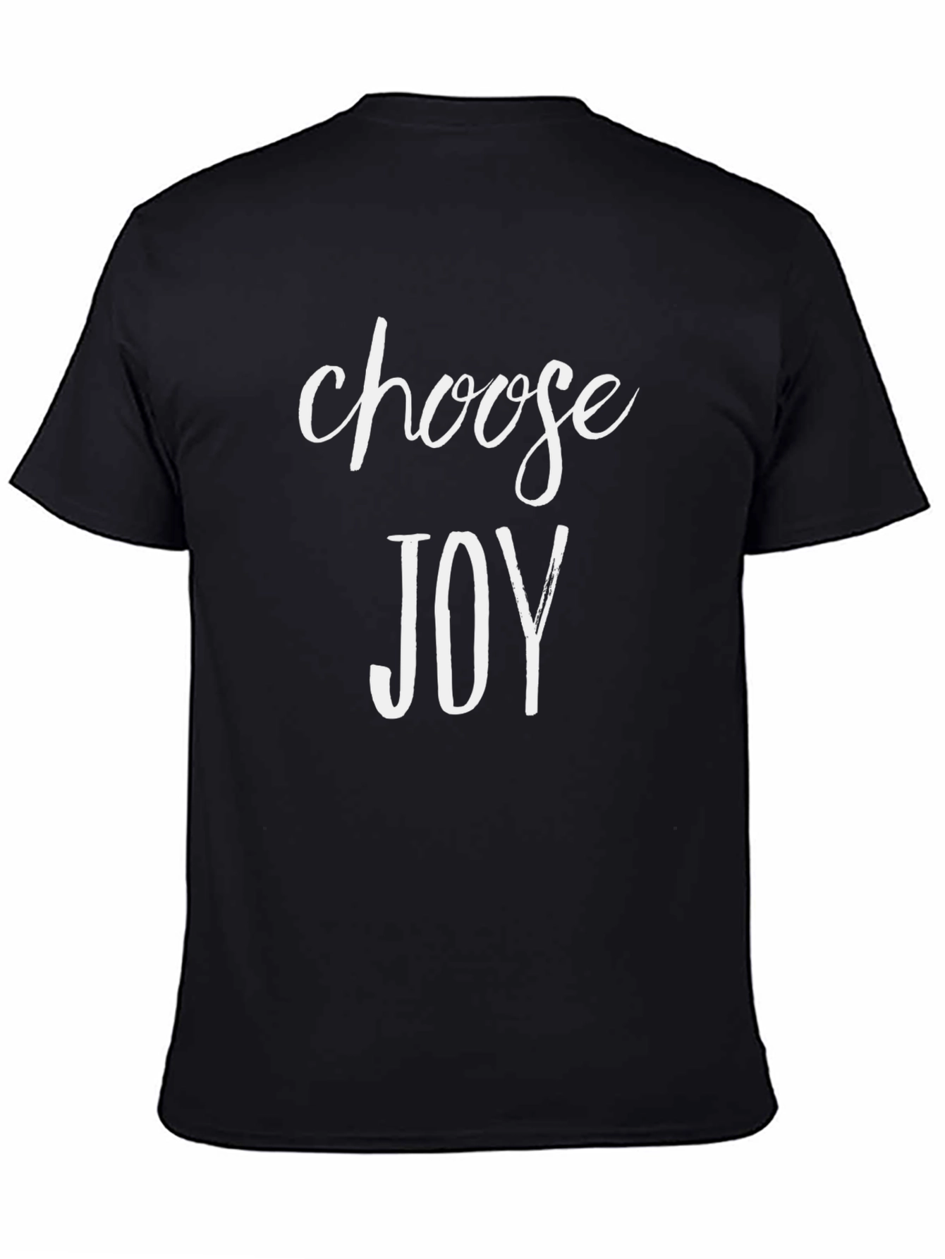 Black Choose Joy Black T-Shirt: Inspirational Graphic Tee view 4