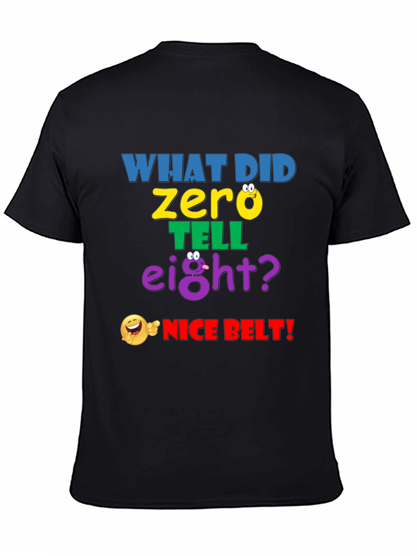 Black Funny Math Joke T-Shirt - "Nice Belt!" view 4