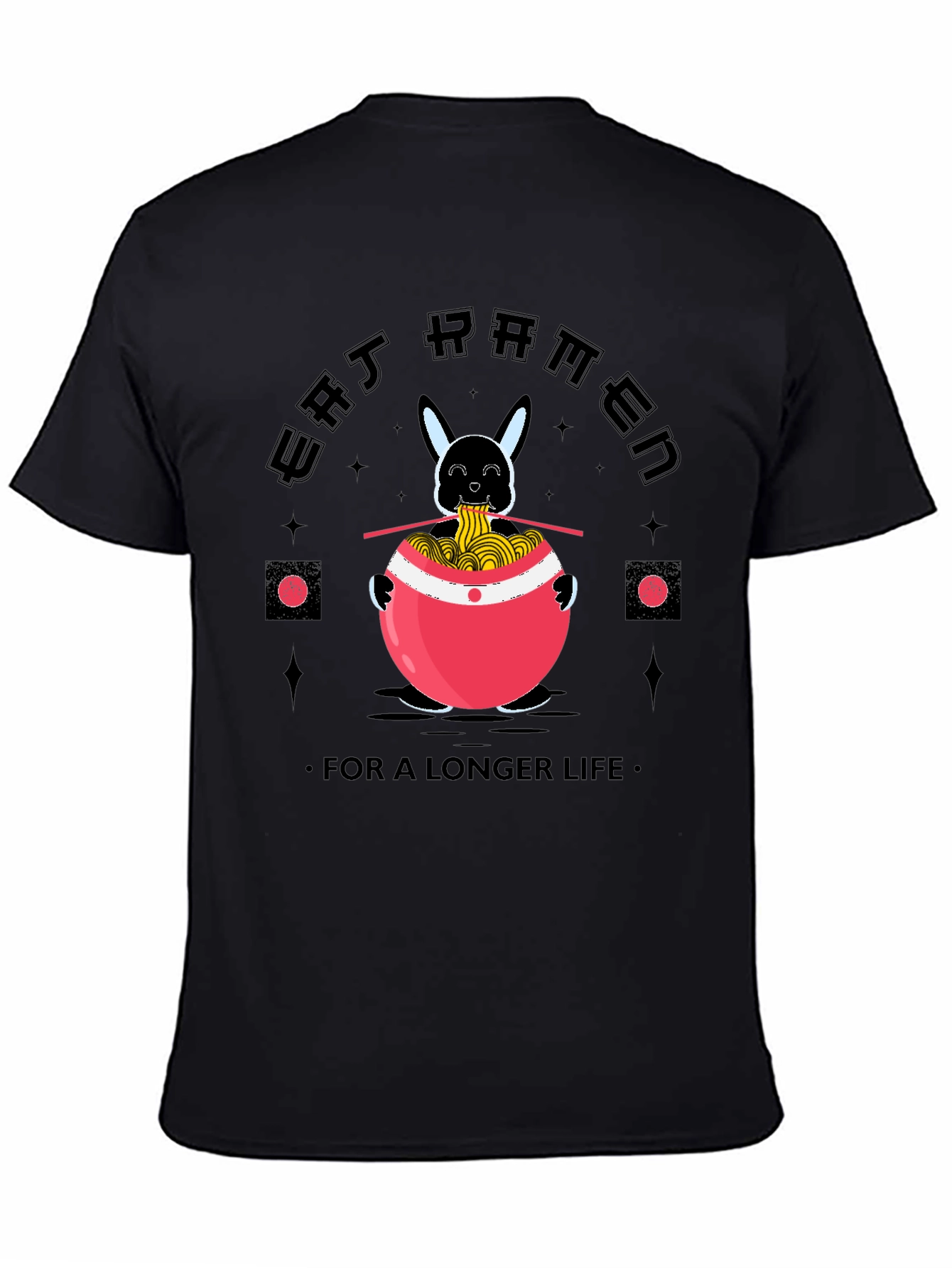 Eat Ramen for a Longer Life Funny T-Shirt - 4