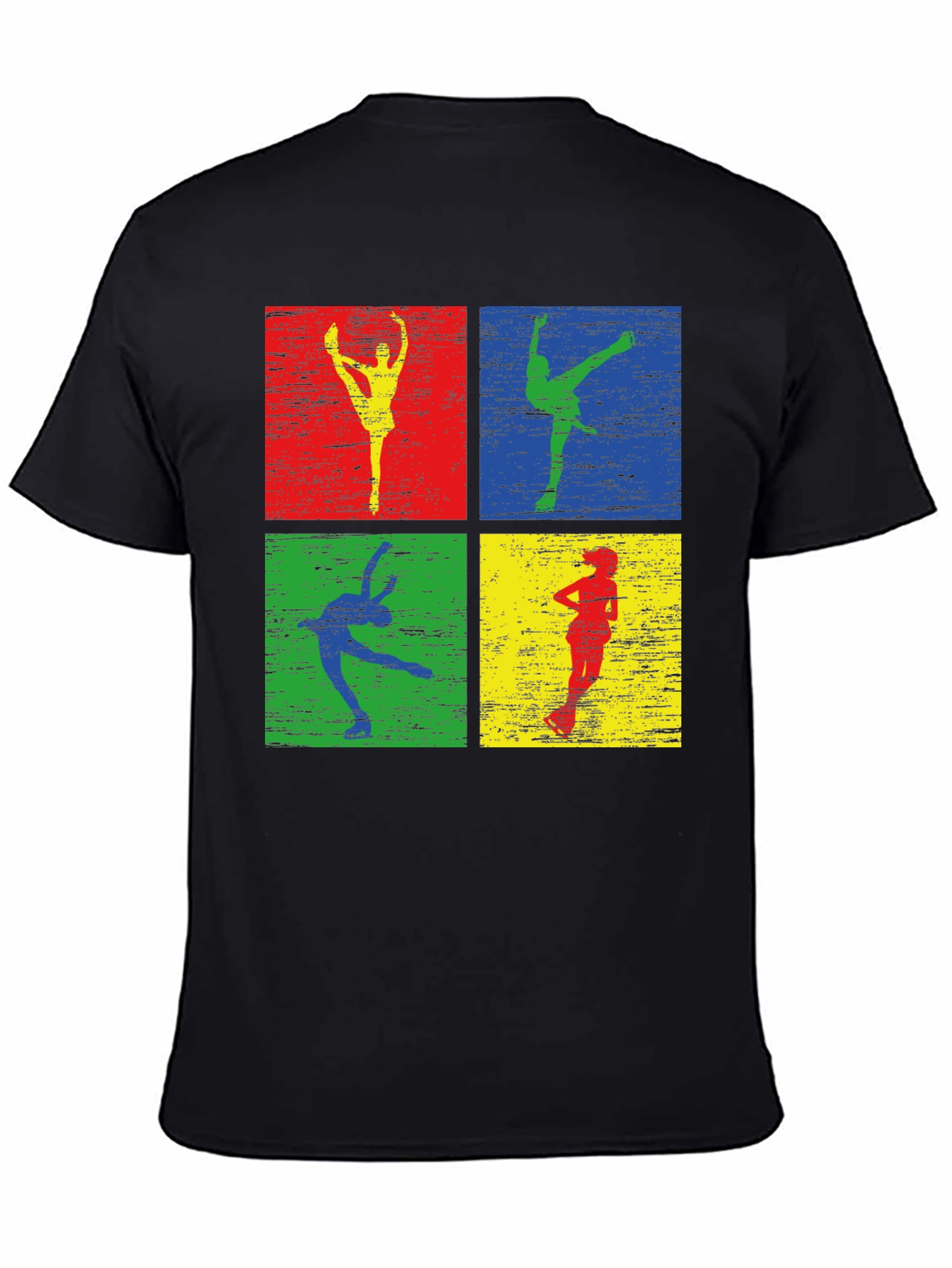 Black Retro Dancer Graphic Tee - Men's Black T-Shirt view 4