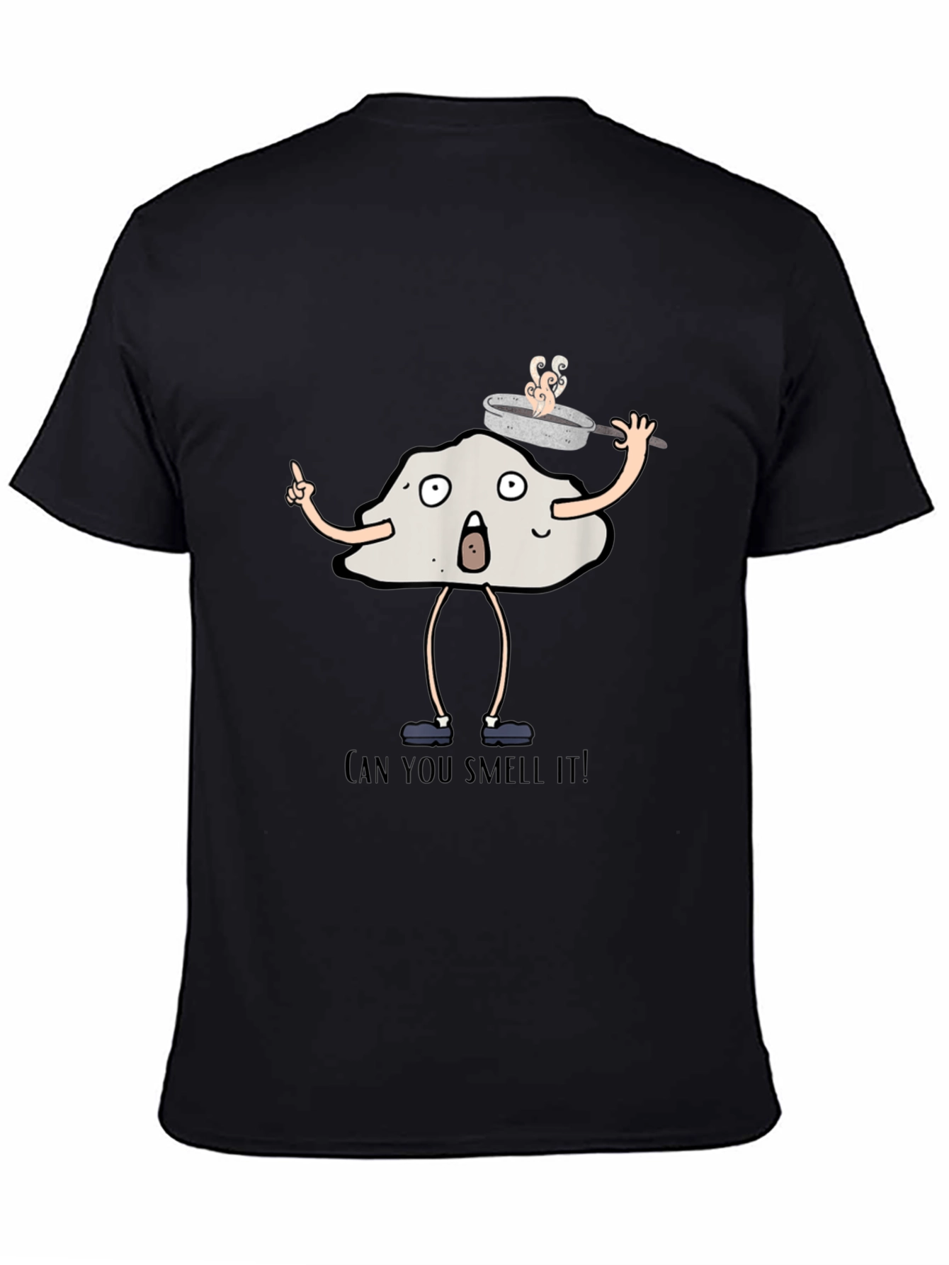 Black Funny Dough Character Black T-Shirt view 4