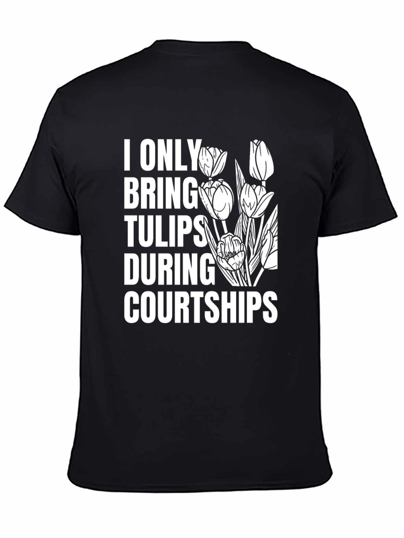 Black Tulips Courtship Graphic T-Shirt view 4