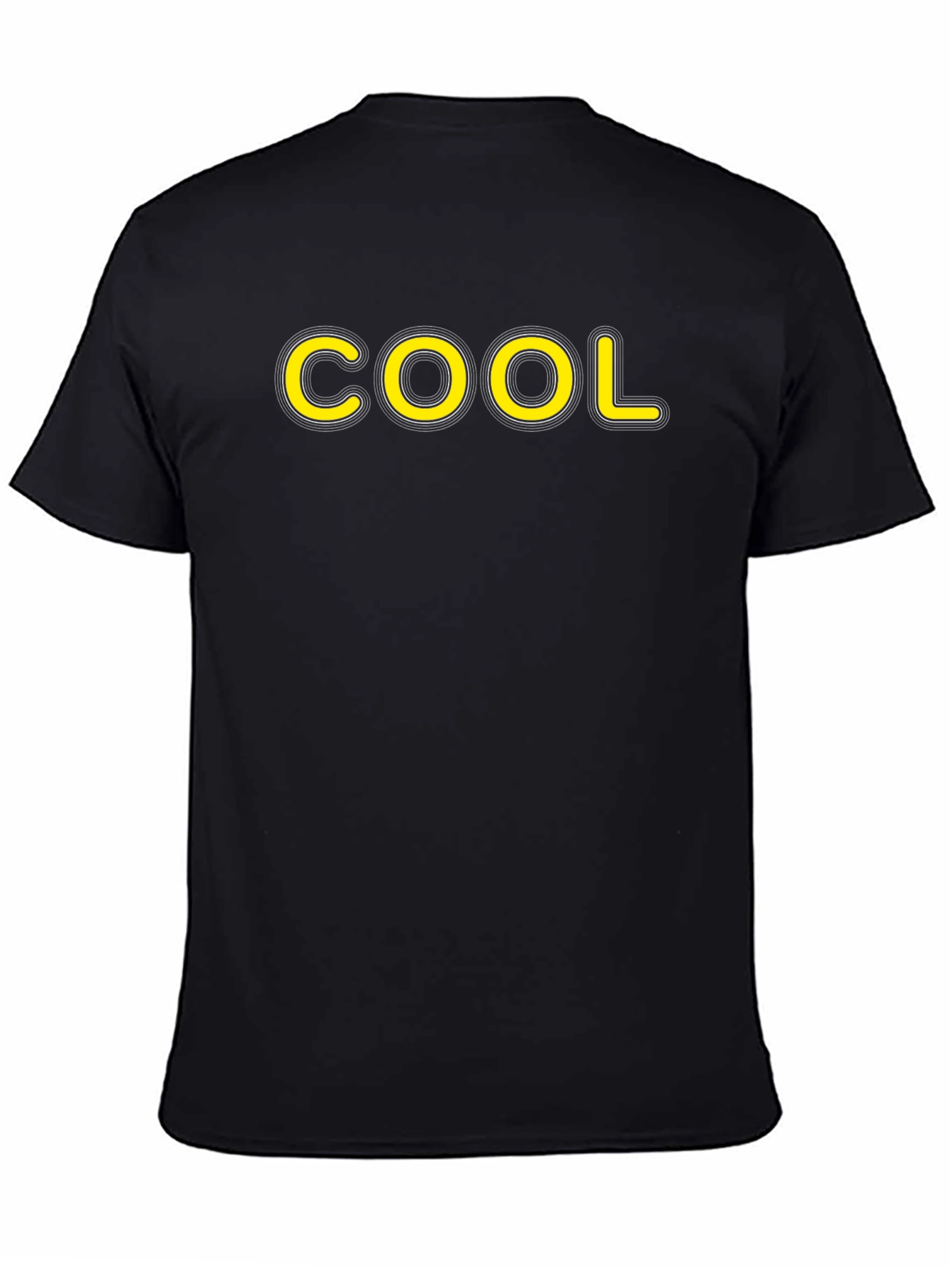 Black COOL Graphic Tee - Black Cotton T-Shirt view 4