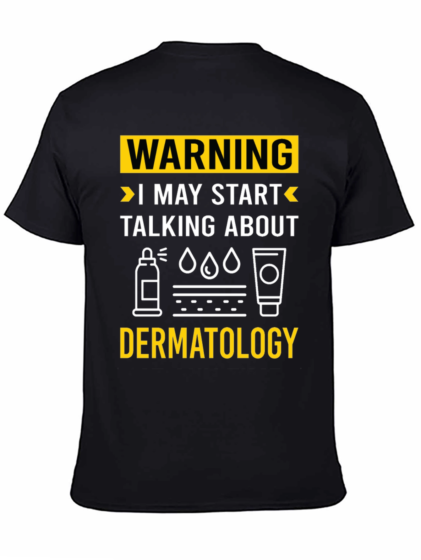 Black Warning Dermatology T-Shirt view 4