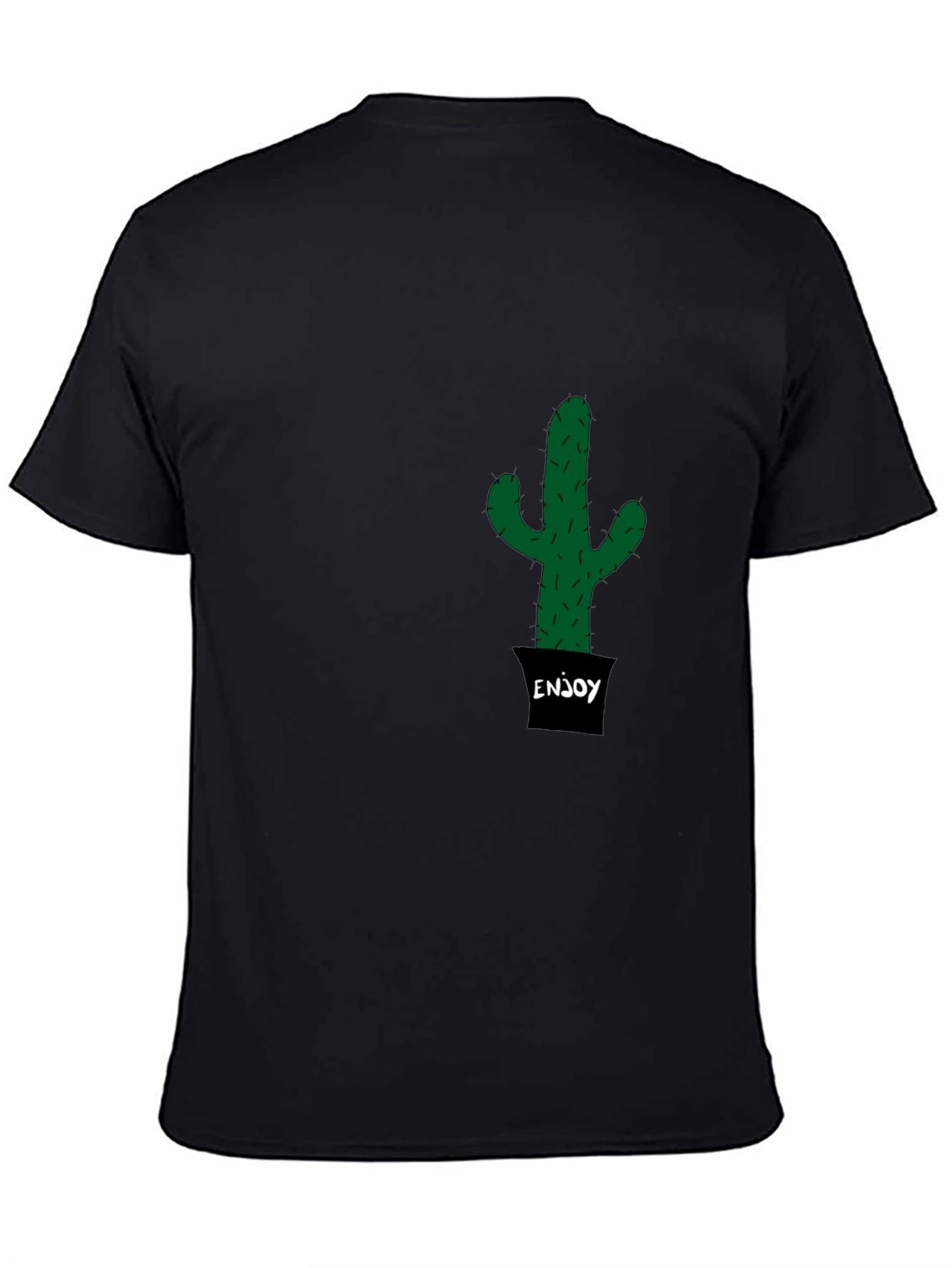 Black Cactus Enjoy T-Shirt - Trendy & Unique view 4