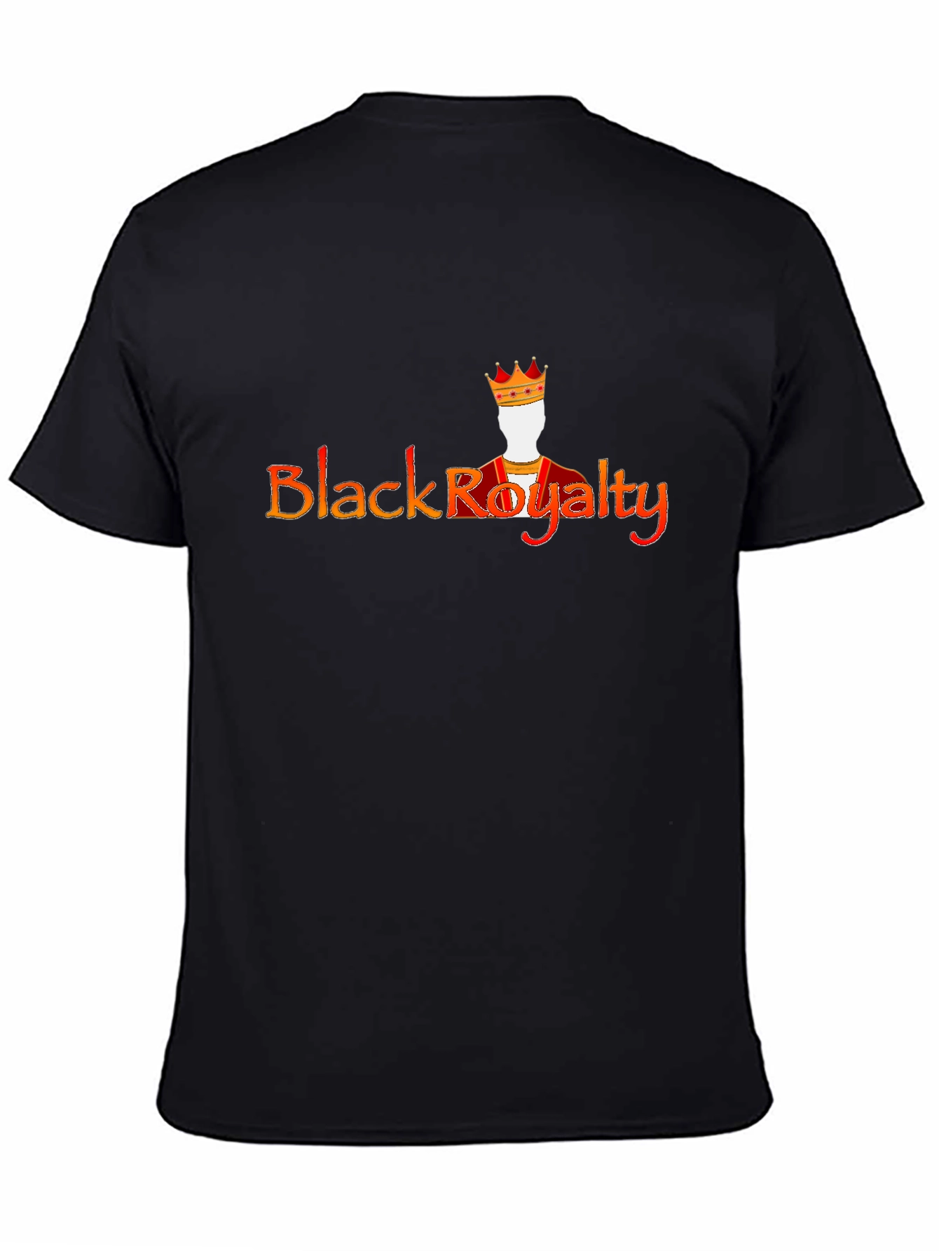 Black Black Royalty Graphic Tee - Statement Shirt view 4
