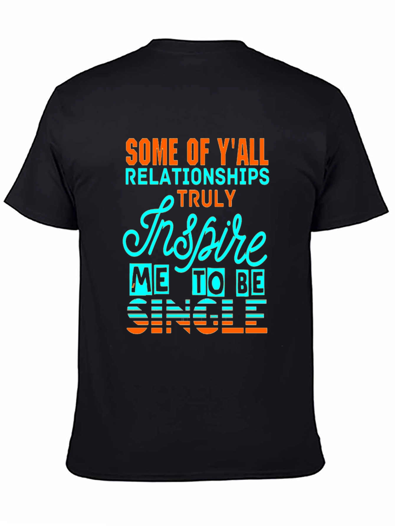Black Inspire Me To Be Single Graphic Tee view 4