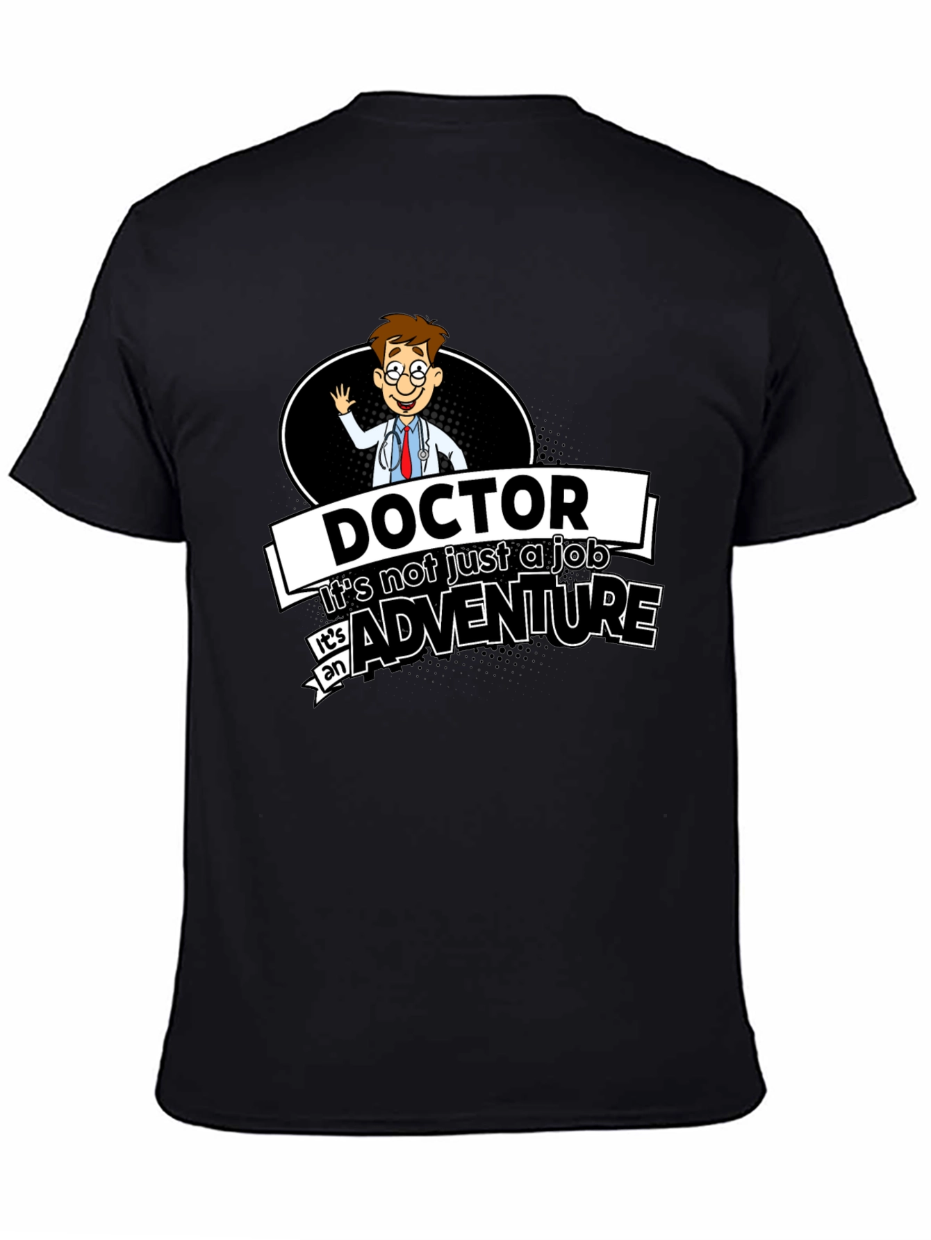Black Doctor Adventure Black T-Shirt view 4