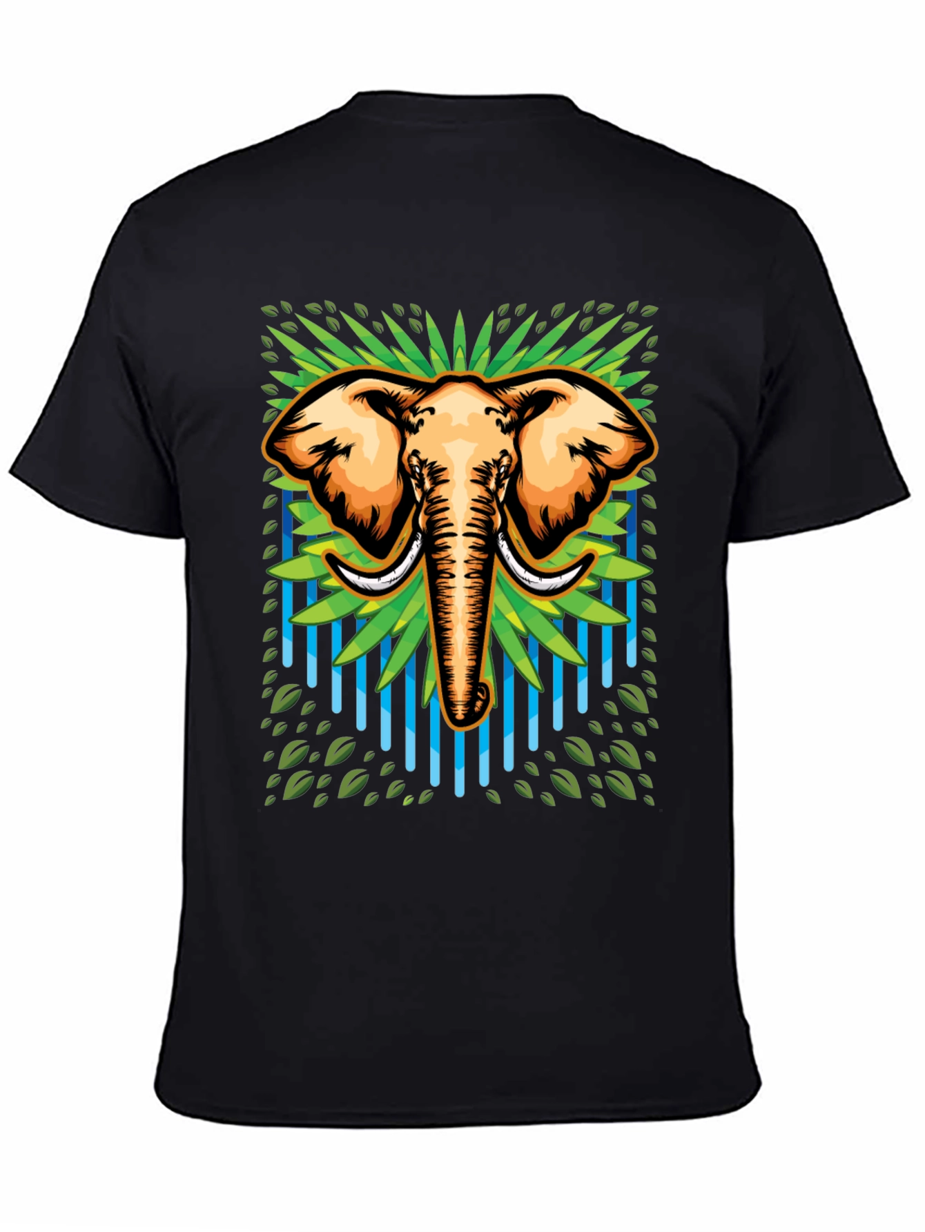 Black Elephant Graphic Tee - Cool Animal Design view 4