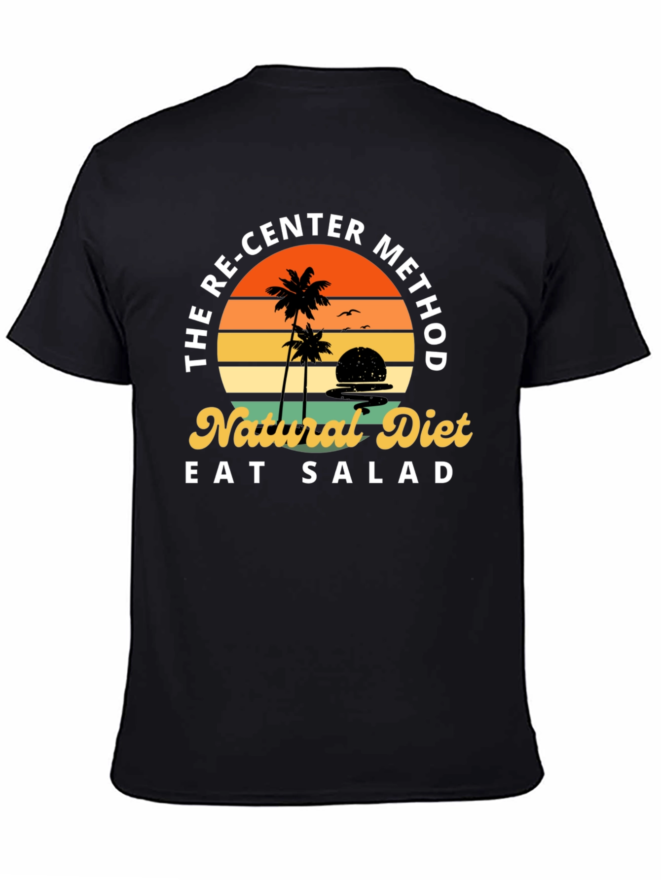 Black Re-Center Method Natural Diet T-Shirt view 4