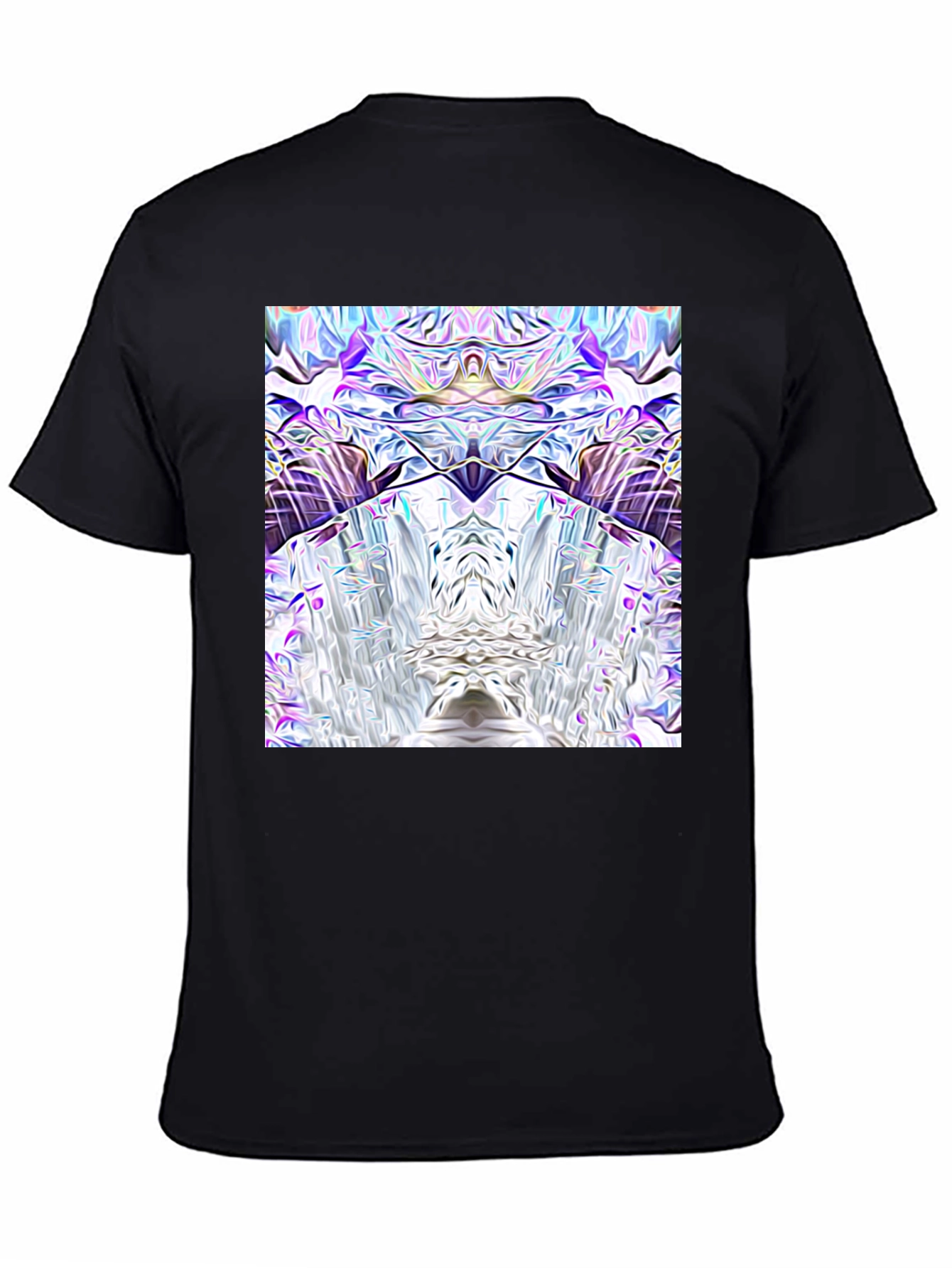 Black Abstract Art Black T-Shirt view 4