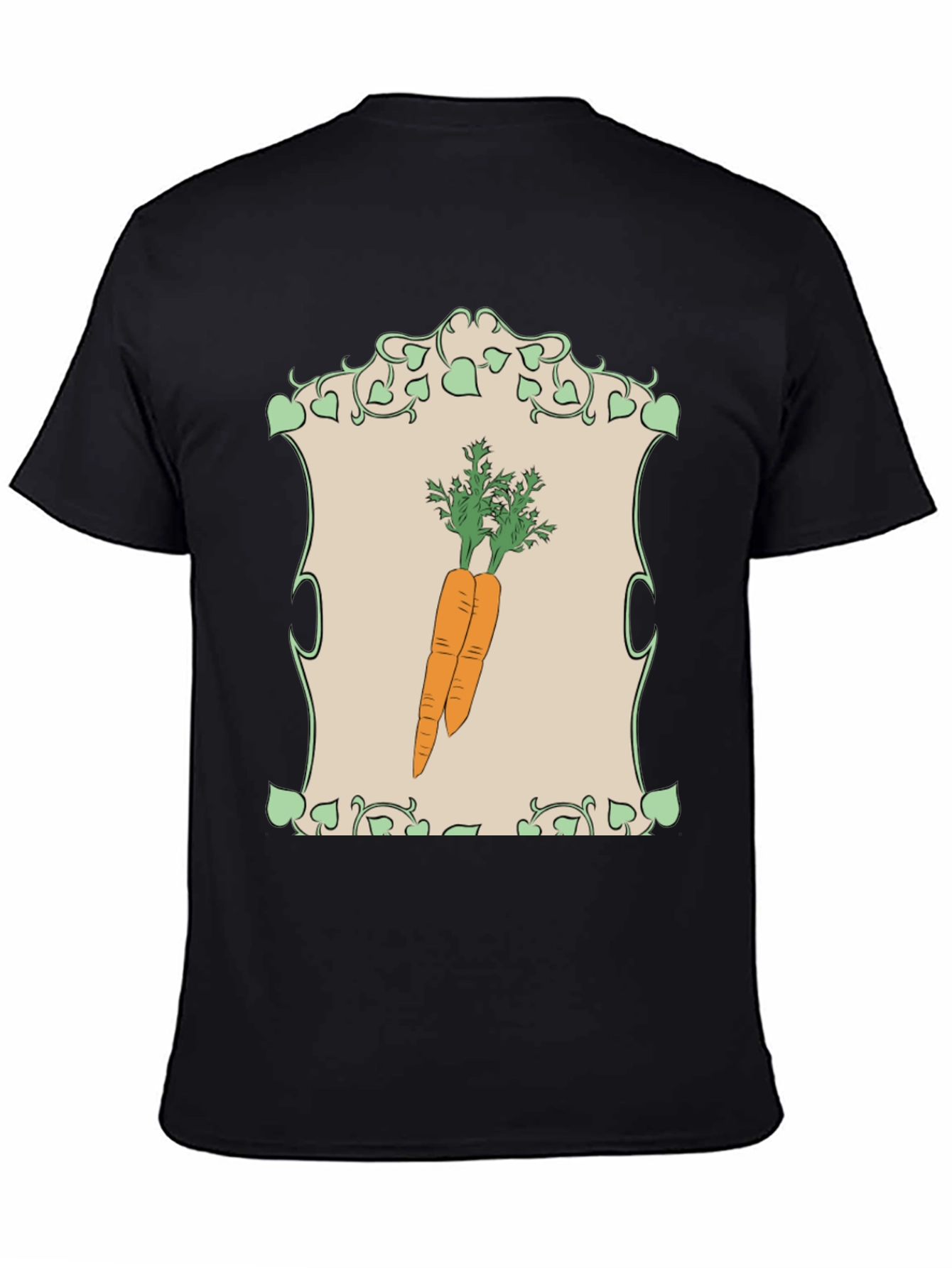 Black Carrot Graphic T-Shirt - Vegetable Lover Apparel view 4