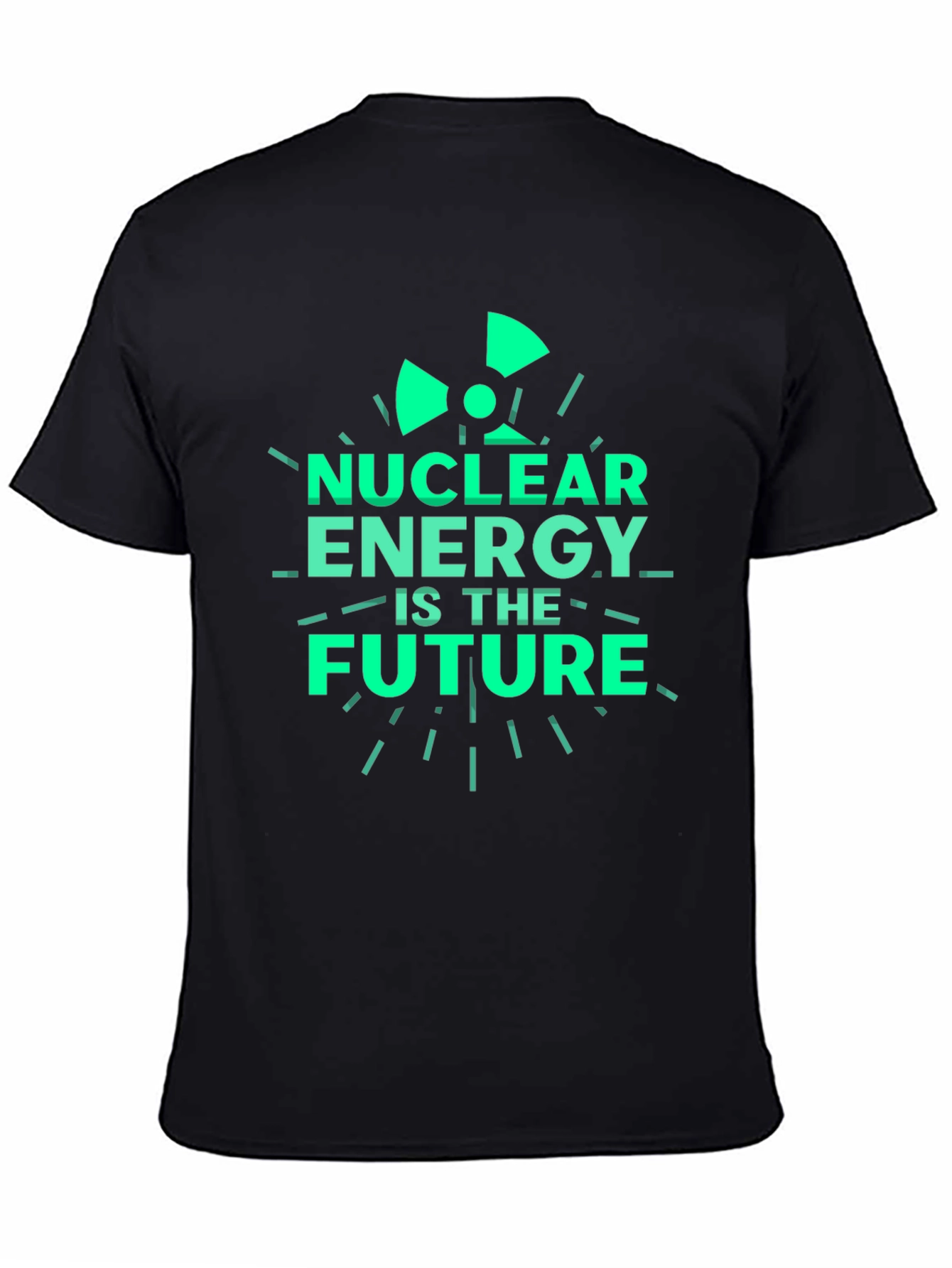 Black Nuclear Energy is the Future Black T-Shirt view 4