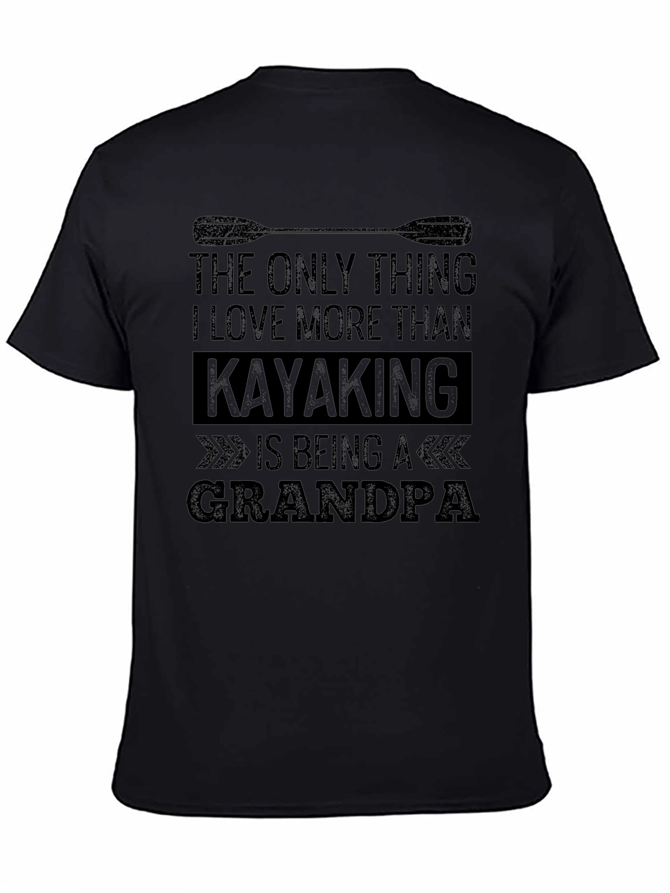 Black Kayaking Grandpa T-Shirt - Perfect Gift! view 4