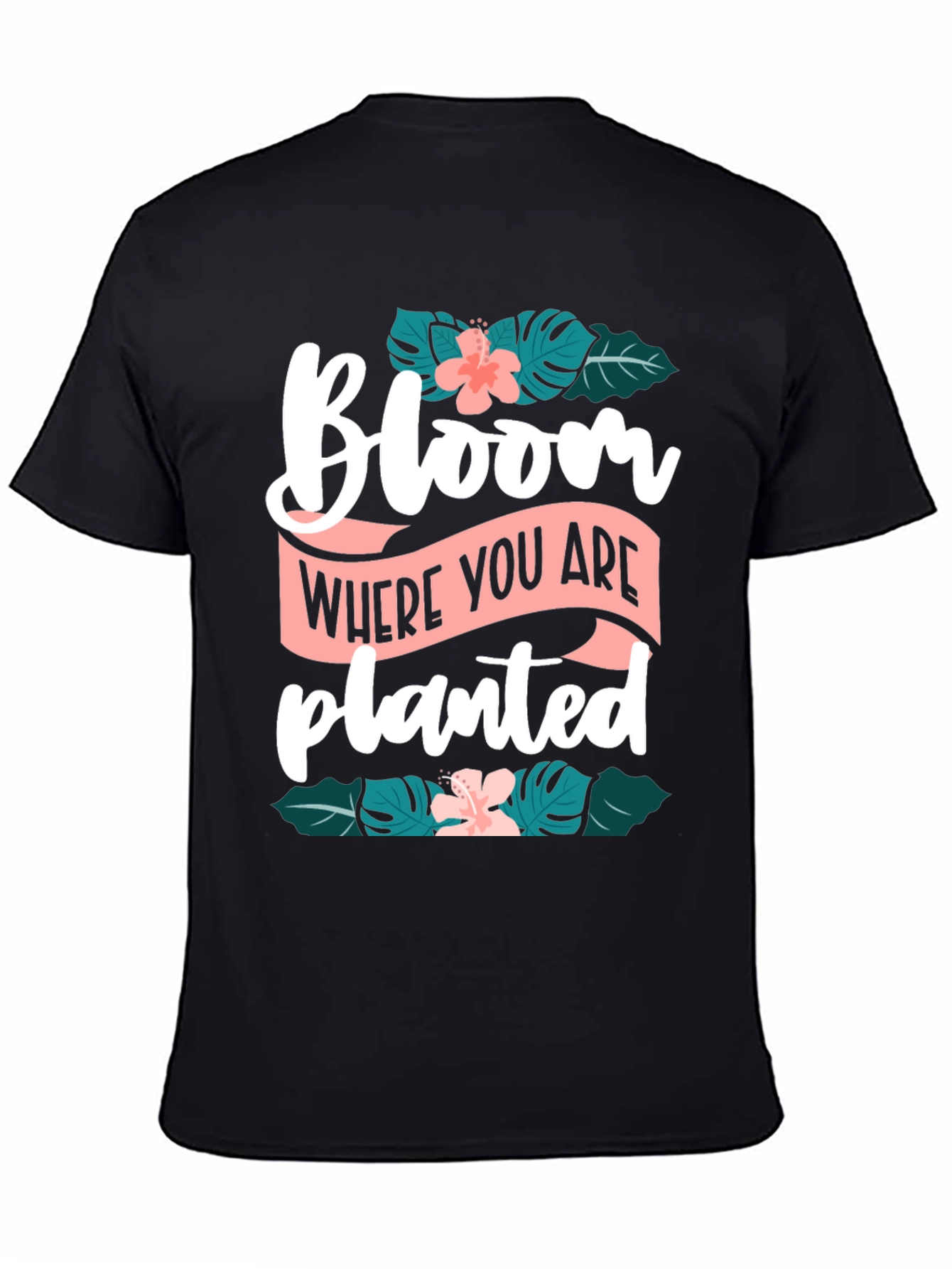 Black Bloom Where You Are Planted Graphic Tee view 4