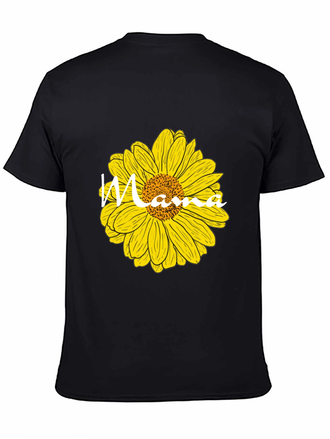 Black Mama Sunflower Graphic Tee - Black view 4