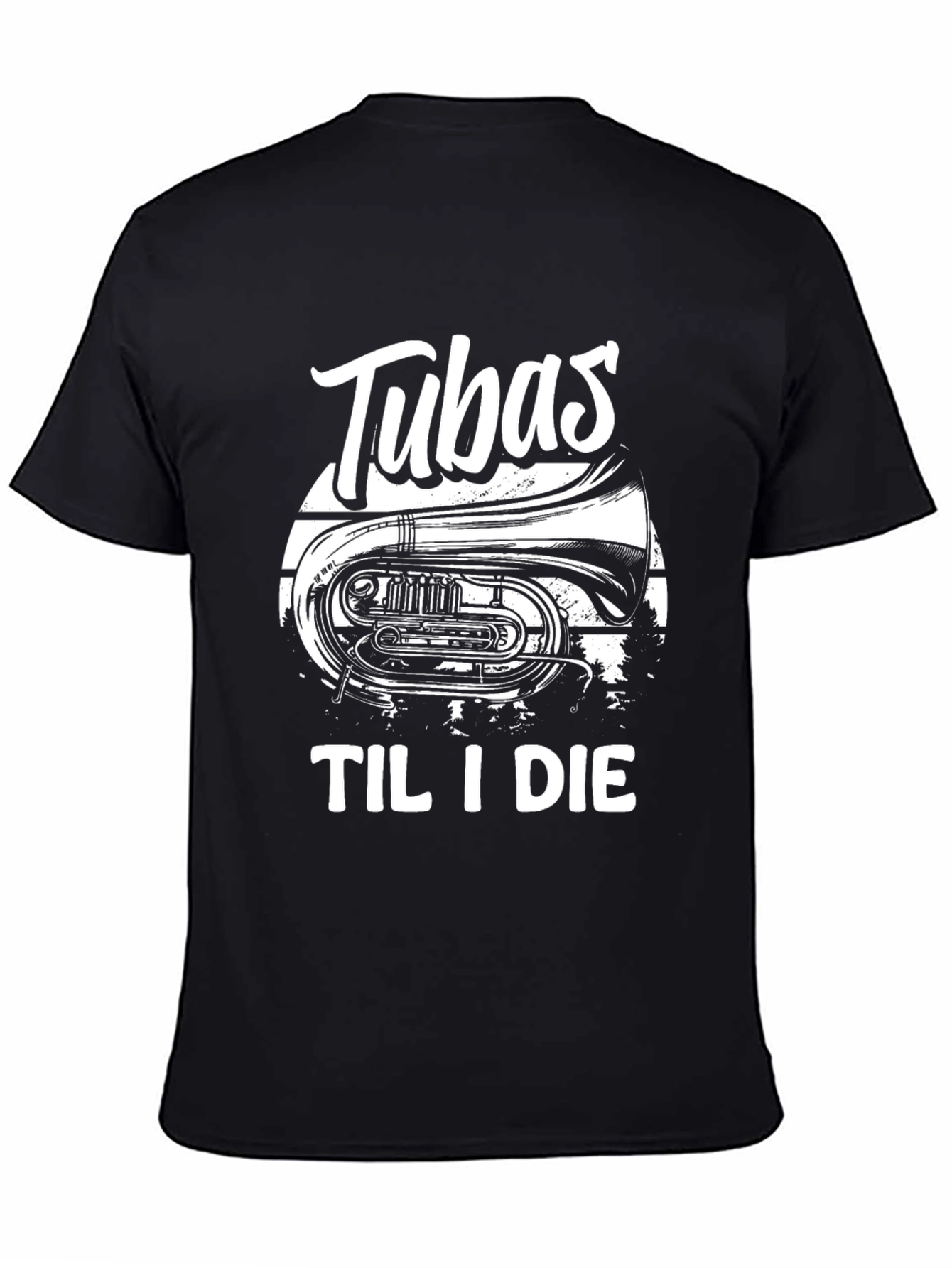 Black Tubas Til I Die Black T-Shirt view 4