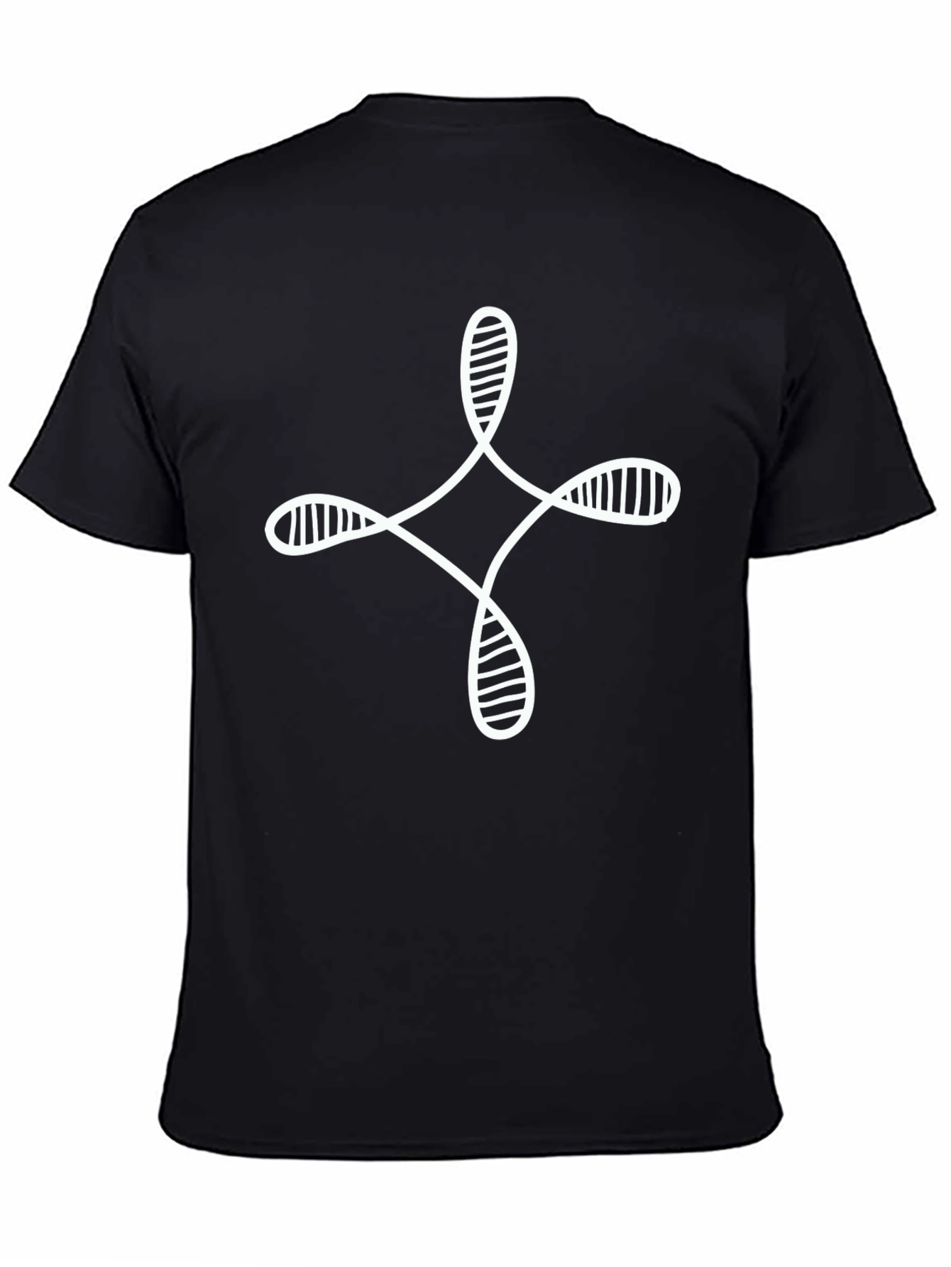 Black Modern Symbol T-Shirt view 4