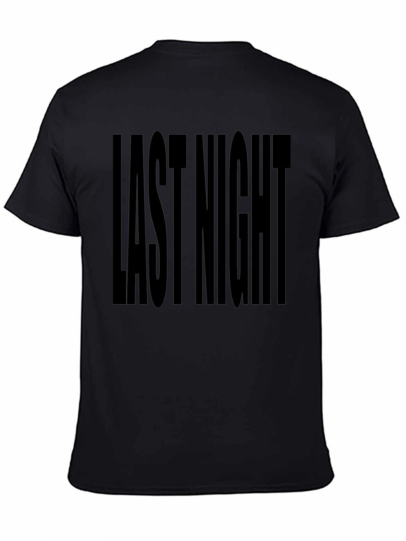 Black Last Night Graphic T-Shirt - Black view 4