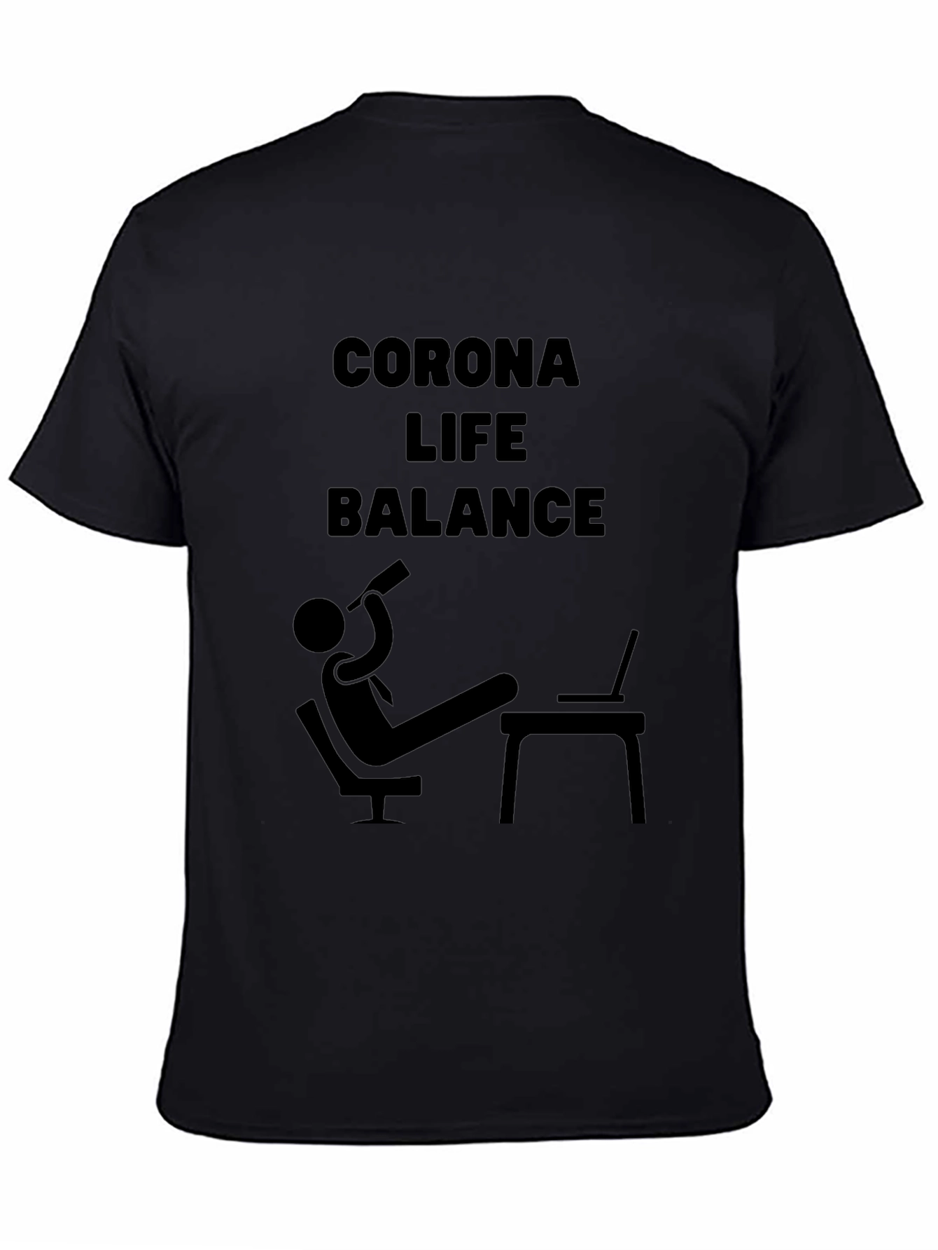 Black Corona Life Balance T-Shirt view 4