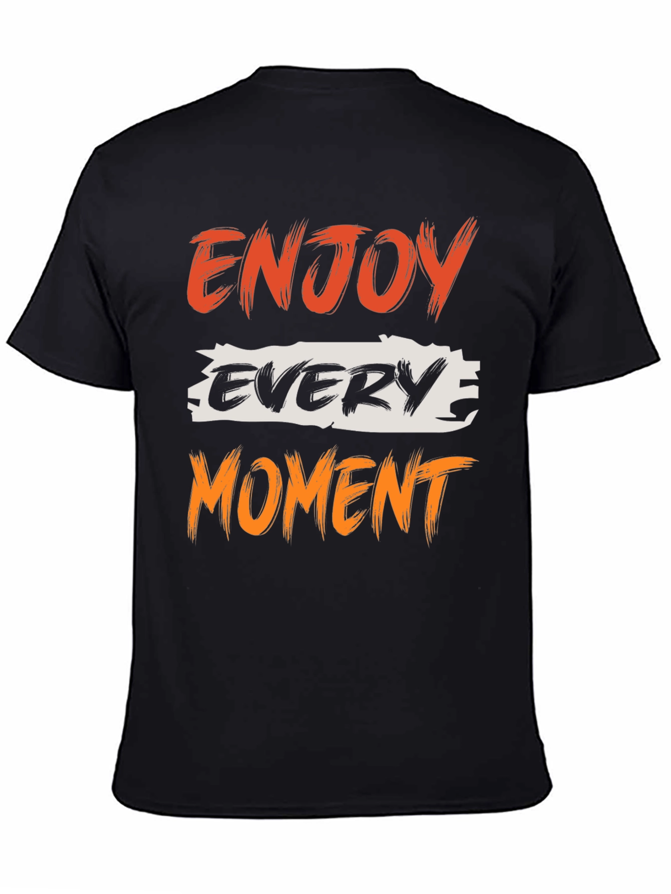 Black Enjoy Every Moment Graphic Tee - Black view 4
