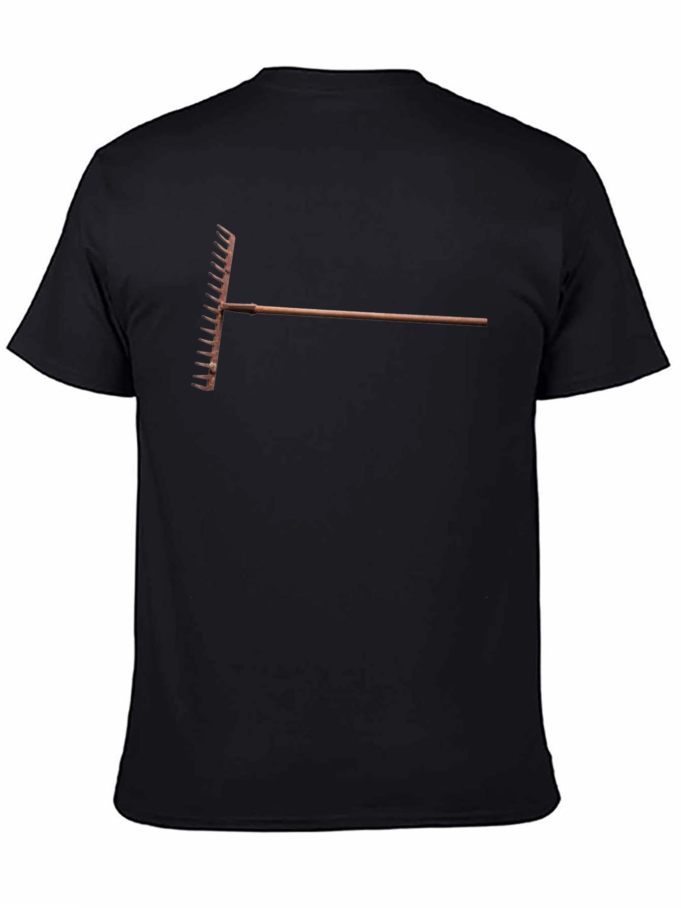 Black Rake Graphic T-Shirt - Unique Design, Casual Wear view 4