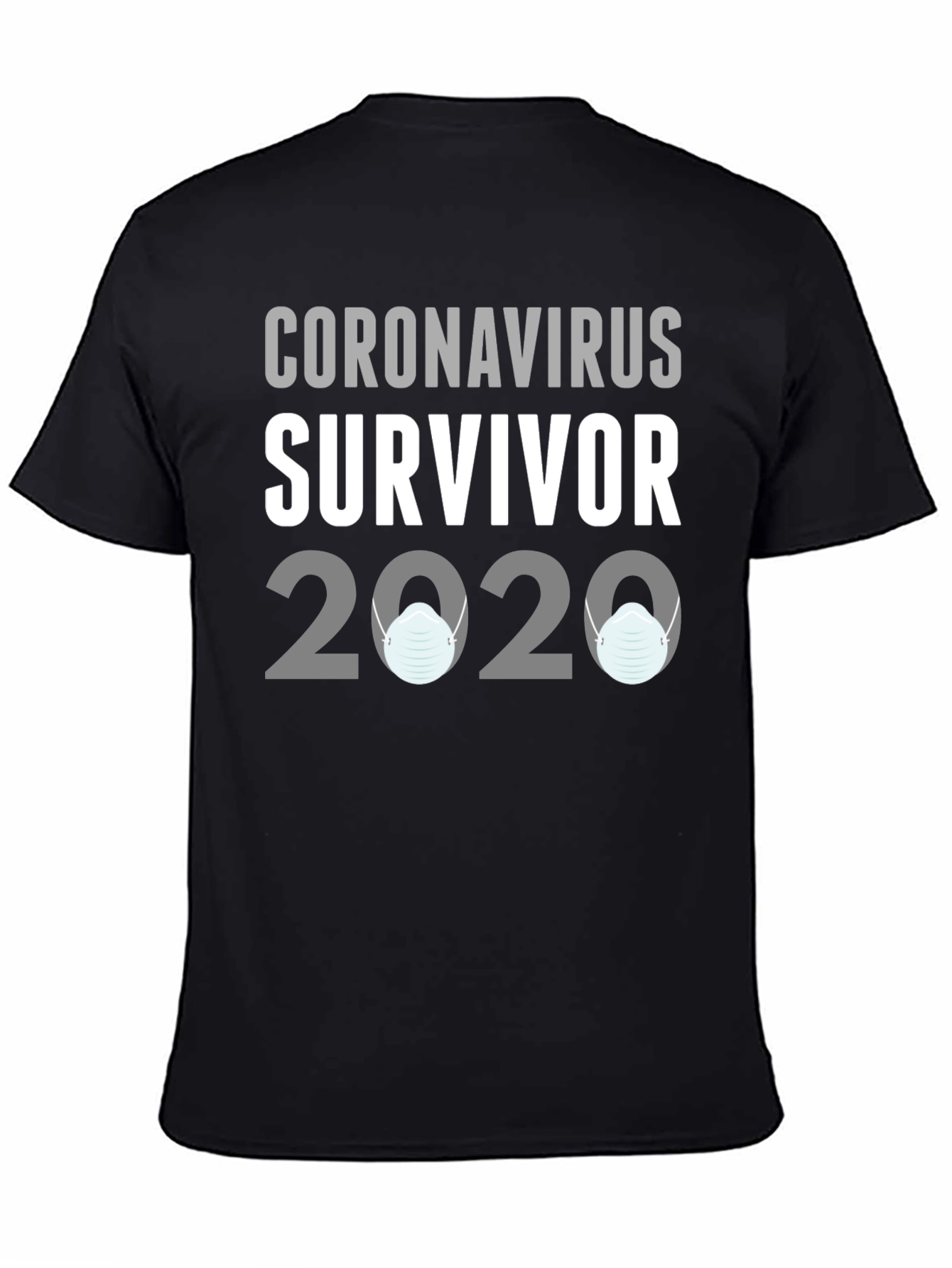 Black Coronavirus Survivor 2020 T-Shirt view 4